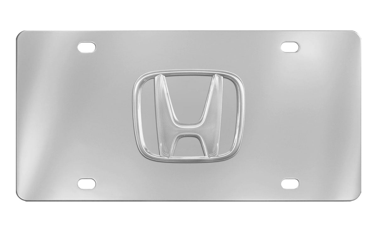 Honda logo 3D chrome plated brass emblem Stainless Steel Vanity License Plate
