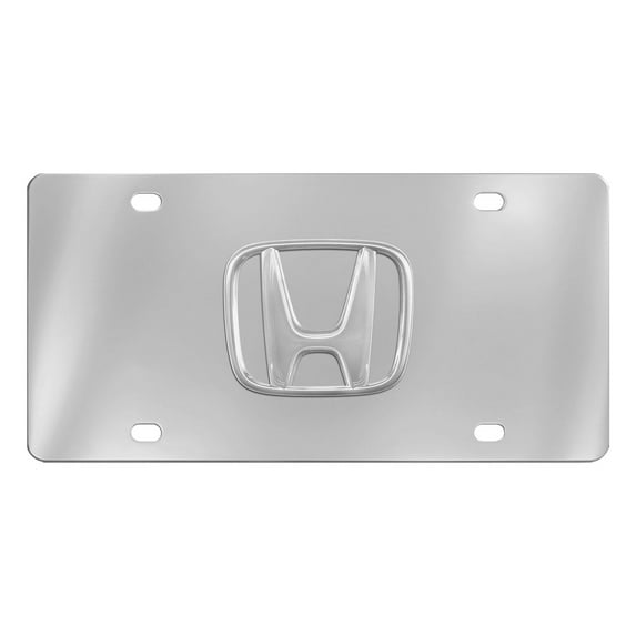 Honda logo 3D chrome plated brass emblem Stainless Steel Vanity License Plate