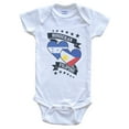 thumbnail image 1 of Honduran Filipino Heart Flags Honduras Philippines Baby Bodysuit, 0-3 months white, 1 of 4