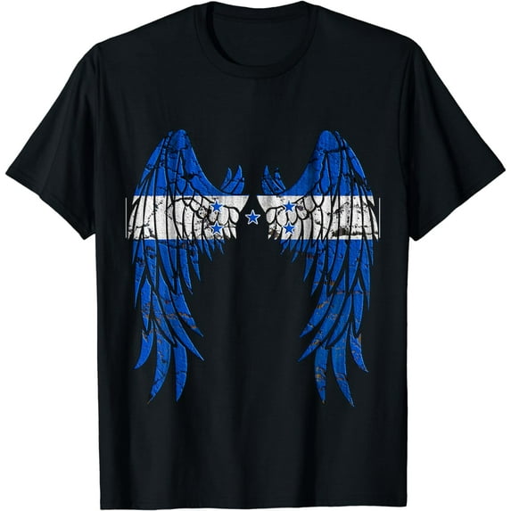 Honduran Flag Angel Wings Jesus Bible Christian Honduras T-Shirt