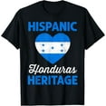 thumbnail image 1 of Honduran Flag Heart Hispanic Heritage Honduras Kids T-Shirt, 1 of 4