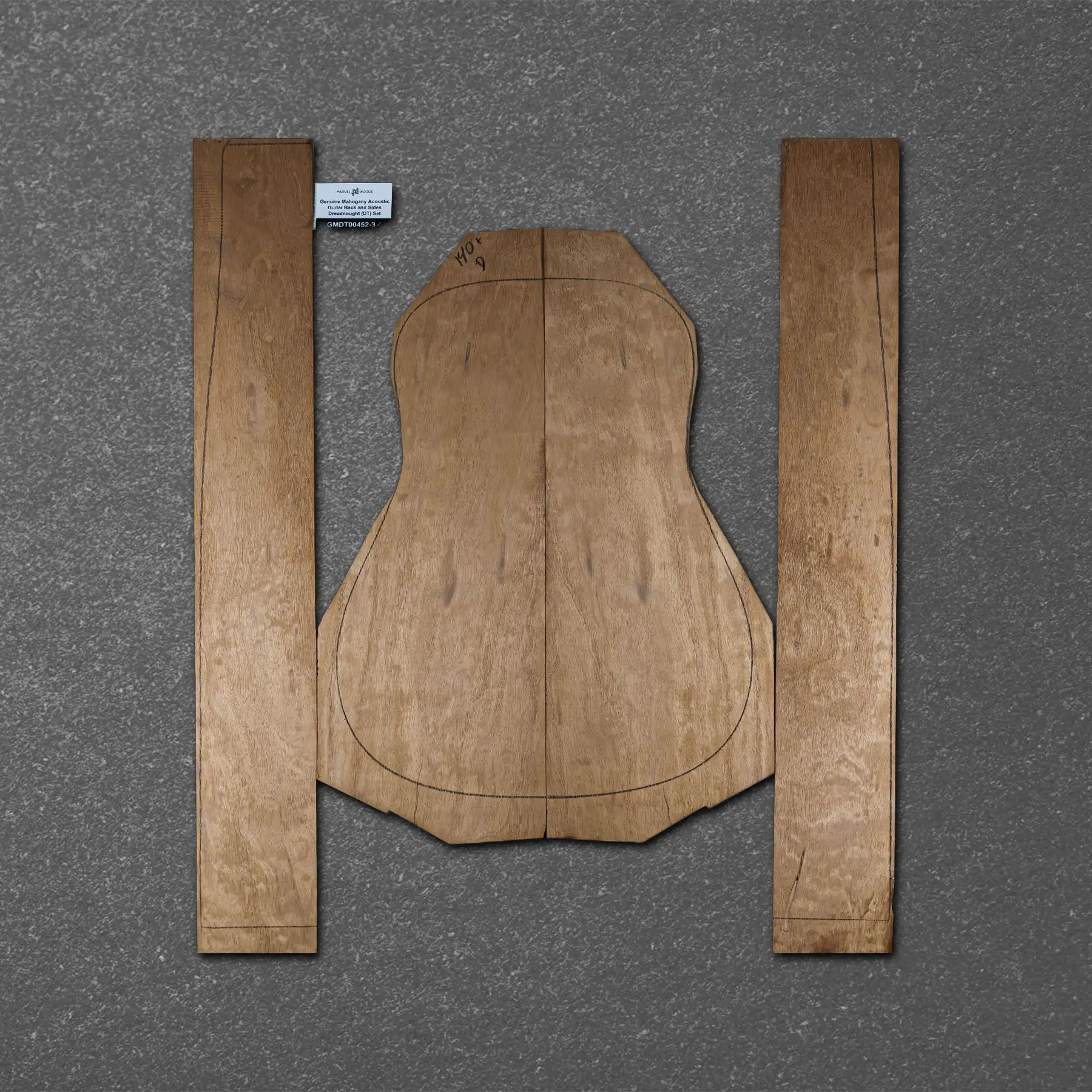 Honduran Mahogany Acoustic Guitar Back and Sides Dreadnought (DT) Set – HMDT000452-3.4