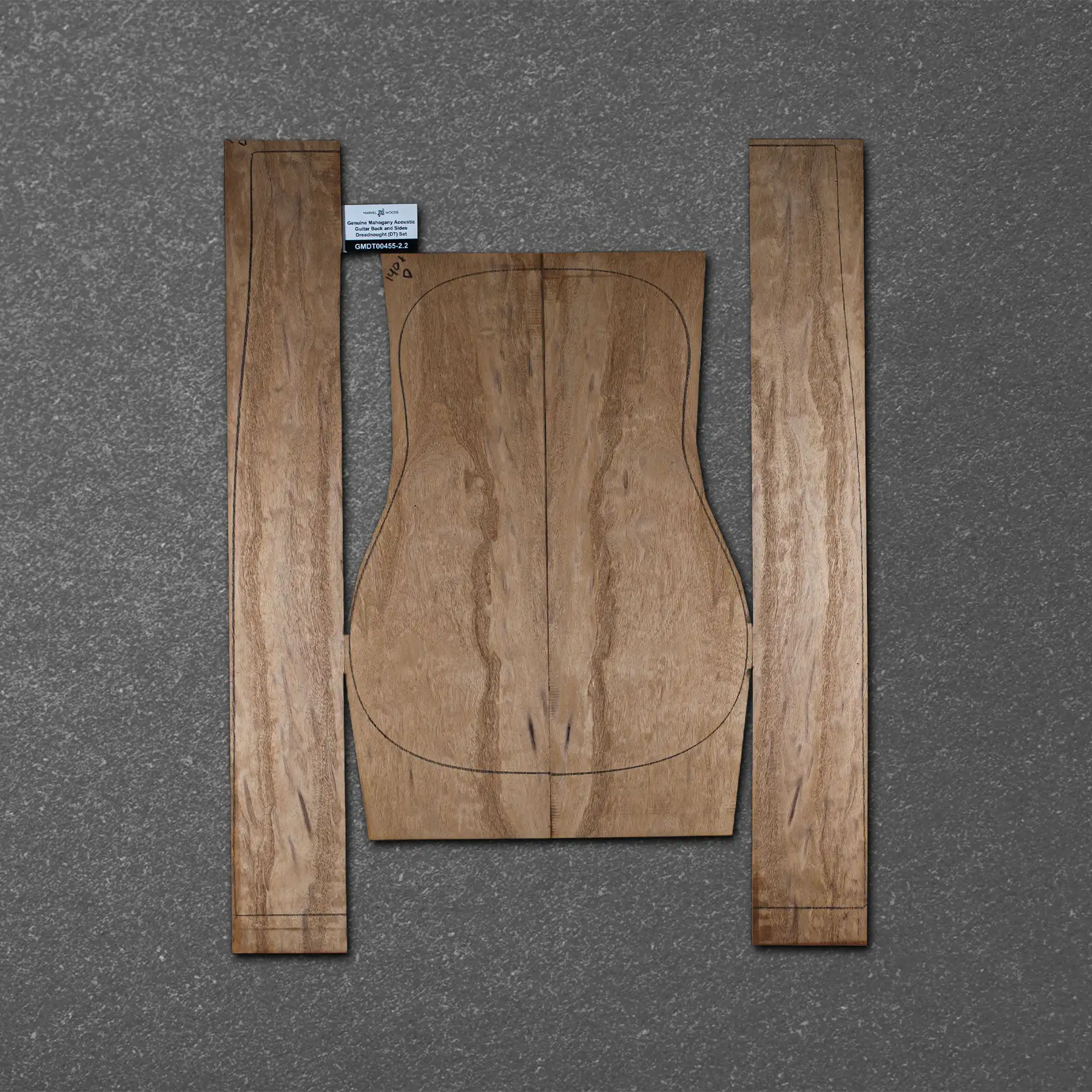 Honduran Mahogany Acoustic Guitar Back and Sides Dreadnought (DT) Set – HMDT000455-2.2