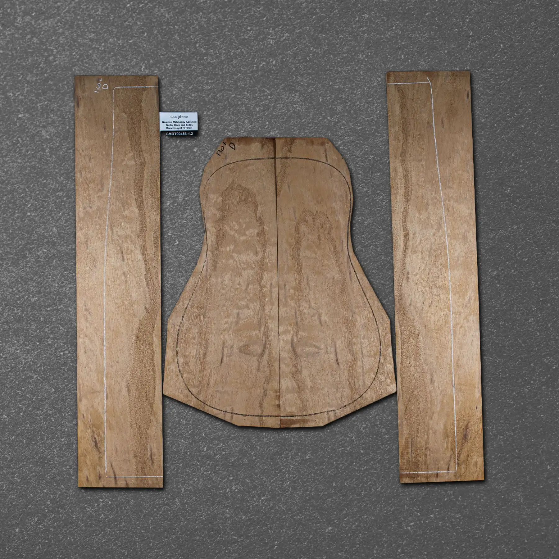Honduran Mahogany Acoustic Guitar Back and Sides Dreadnought (DT) Set – HMDT000456-1.2
