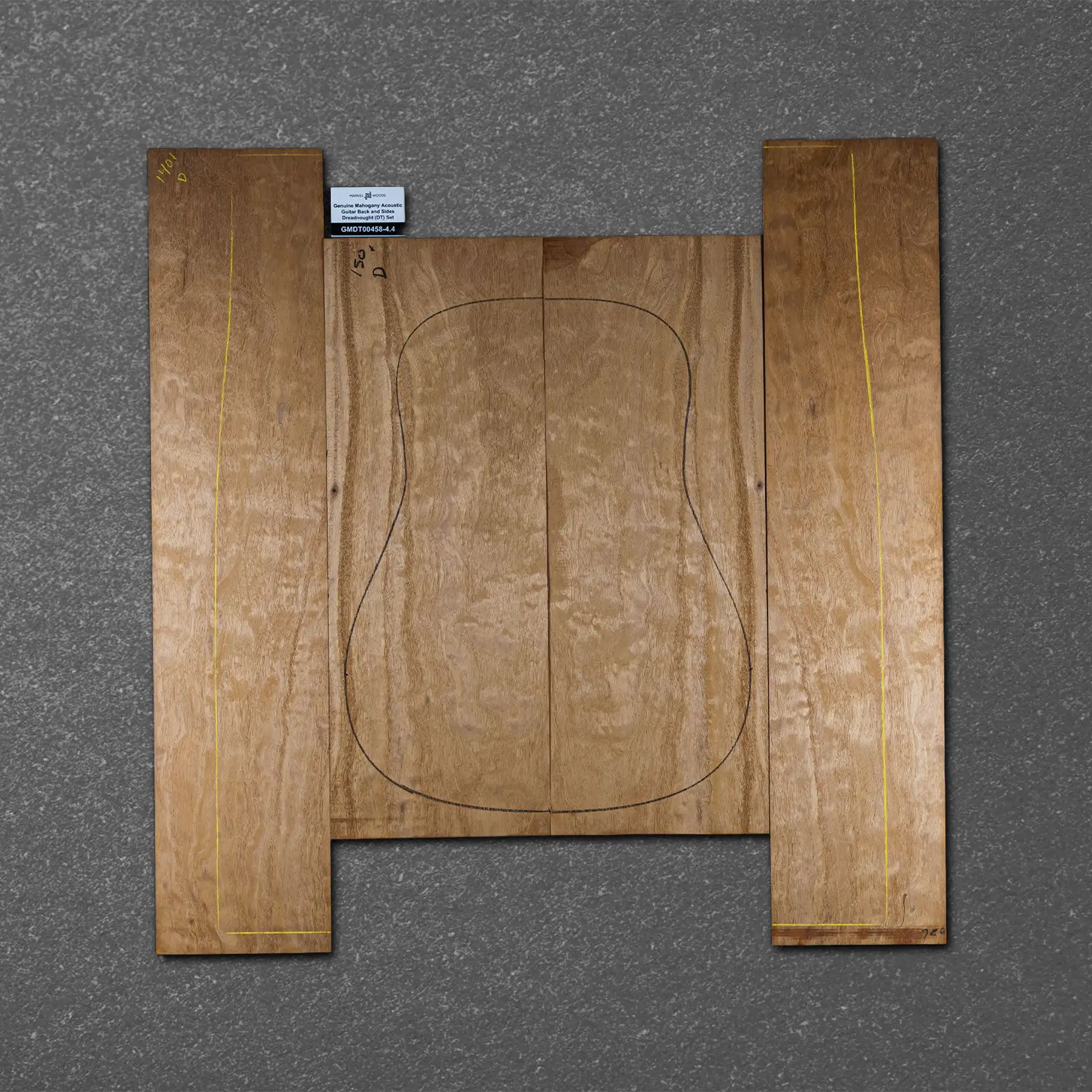 Honduran Mahogany Acoustic Guitar Back and Sides Dreadnought (DT) Set – HMDT000458-4.4