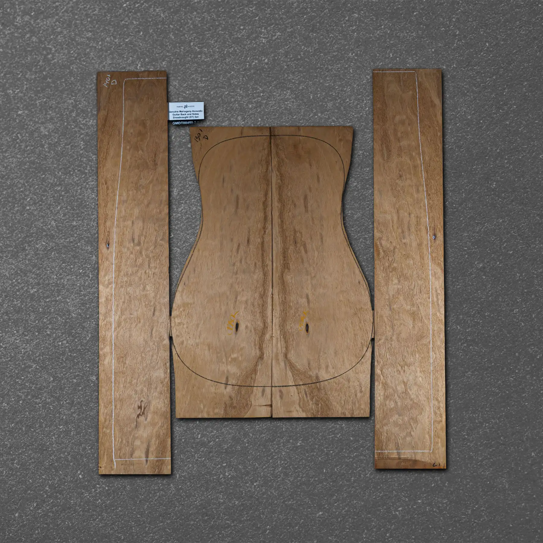 Honduran Mahogany Acoustic Guitar Back and Sides Dreadnought (DT) Set – HMDT000459-2.2