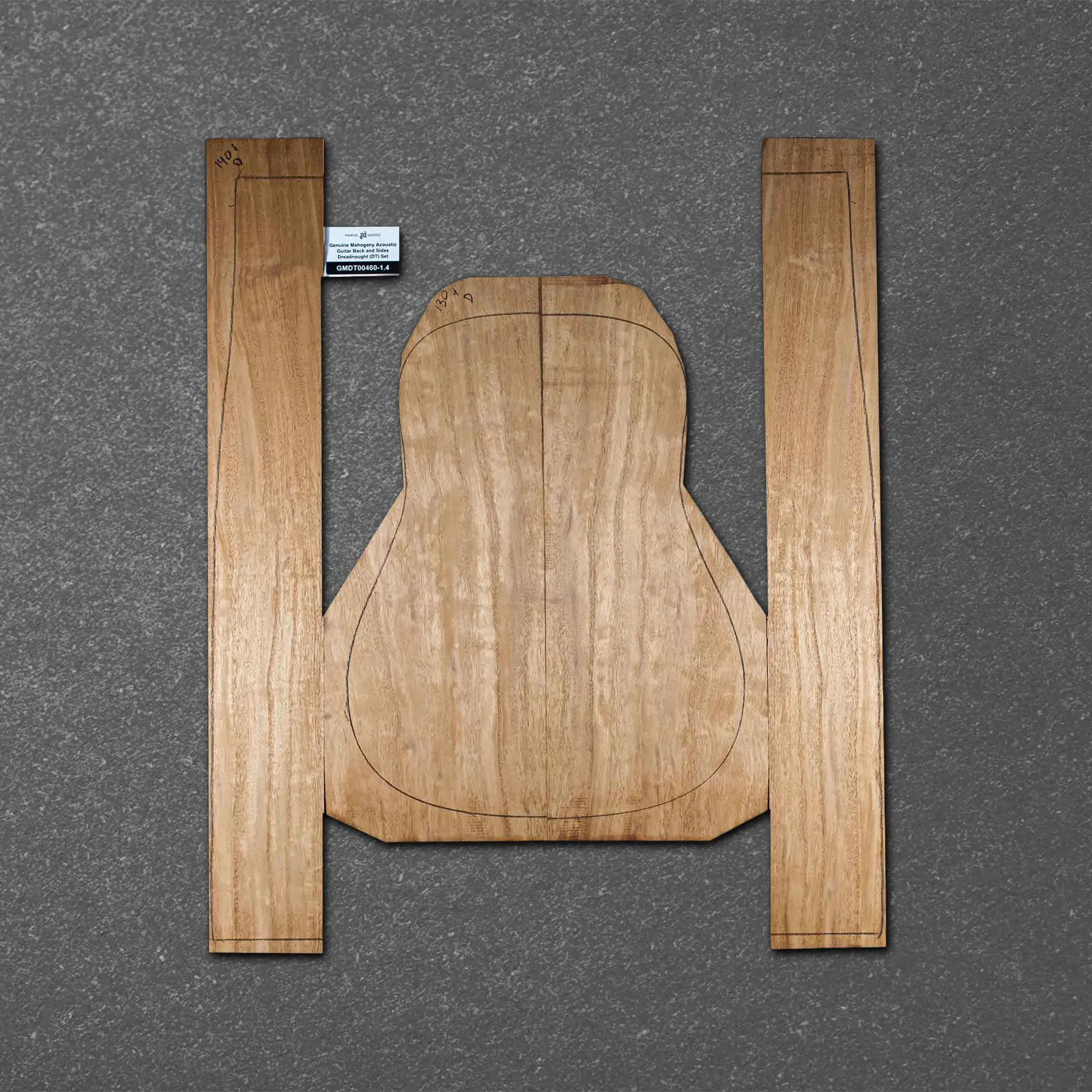 Honduran Mahogany Acoustic Guitar Back and Sides Dreadnought (DT) Set – HMDT000460-1.4