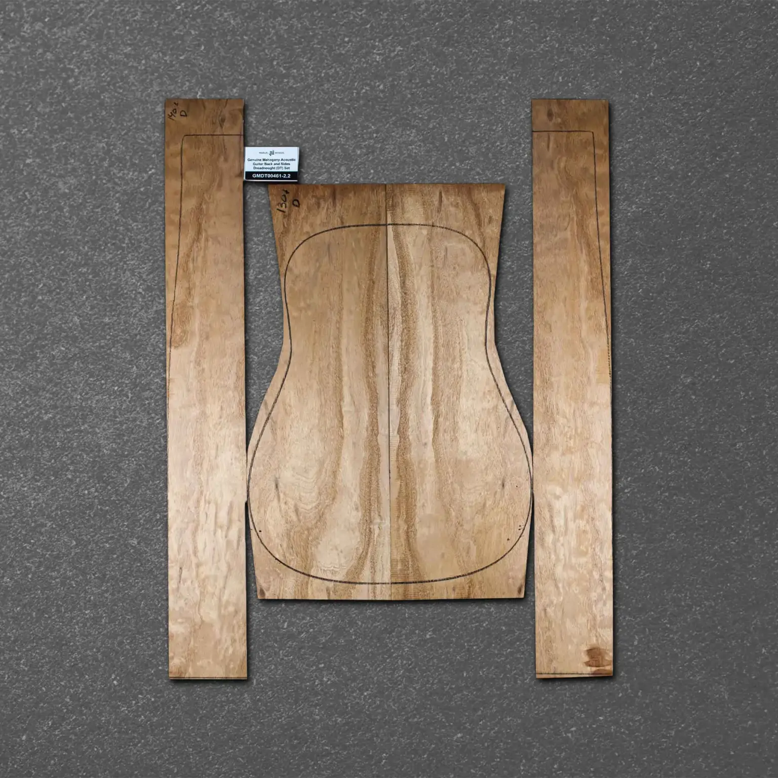 Honduran Mahogany Acoustic Guitar Back and Sides Dreadnought (DT) Set – HMDT000461-2.2