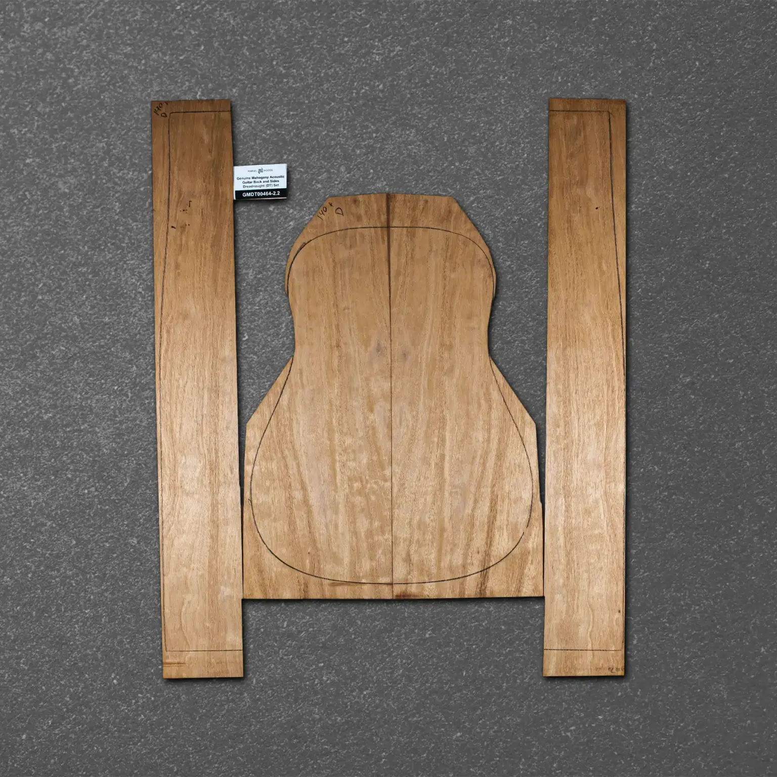 Honduran Mahogany Acoustic Guitar Back and Sides Dreadnought (DT) Set – HMDT000464-2.2