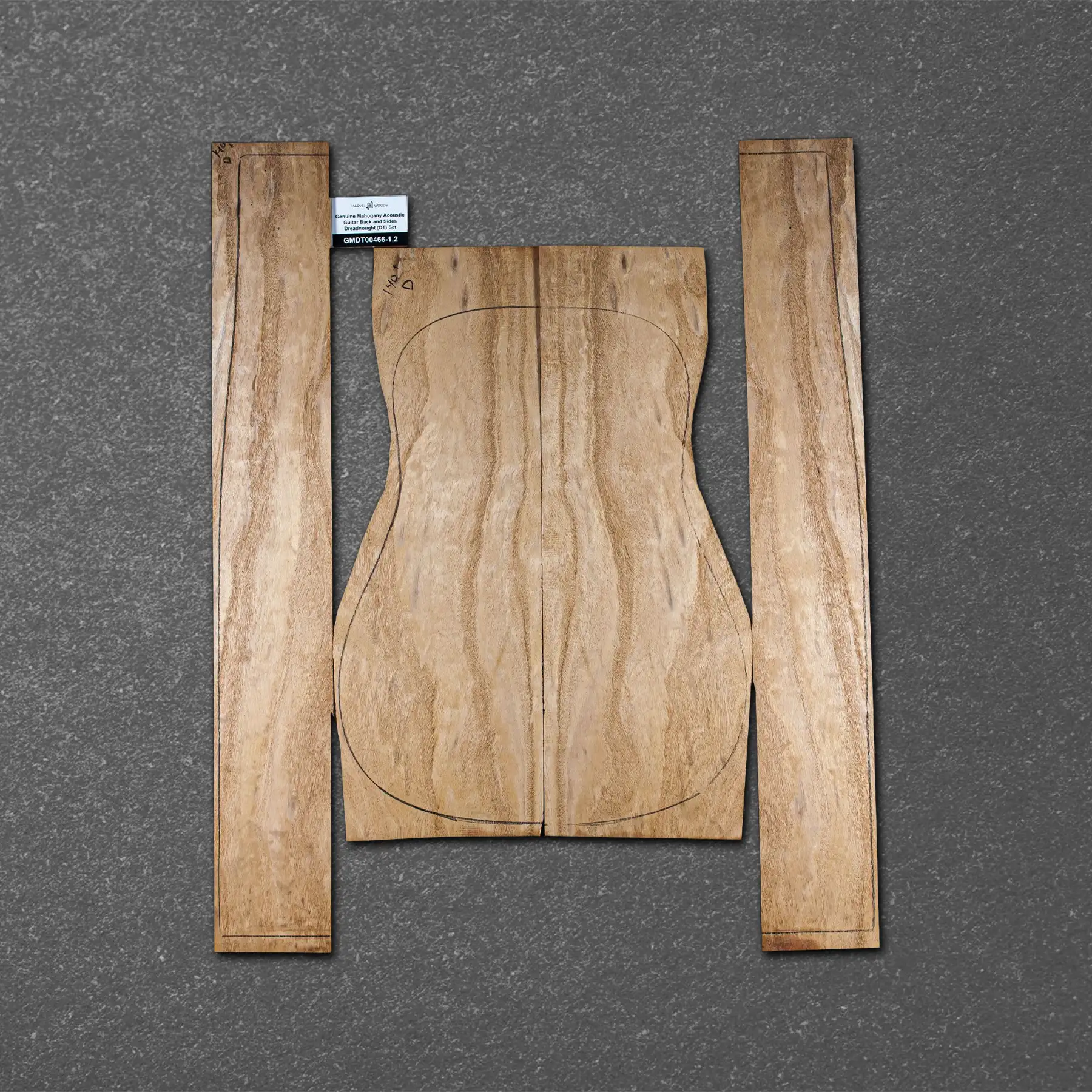 Honduran Mahogany Acoustic Guitar Back and Sides Dreadnought (DT) Set – HMDT000466-1.2