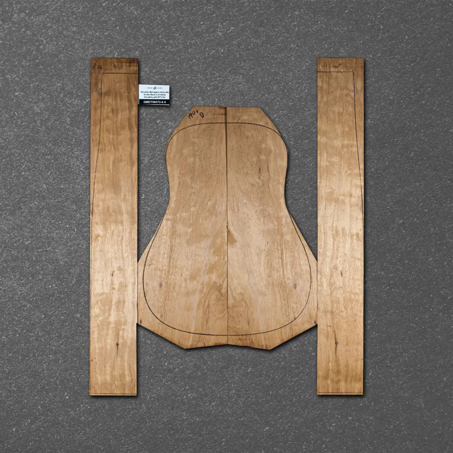 Honduran Mahogany Acoustic Guitar Back and Sides Dreadnought (DT) Set – HMDT000472-4.4
