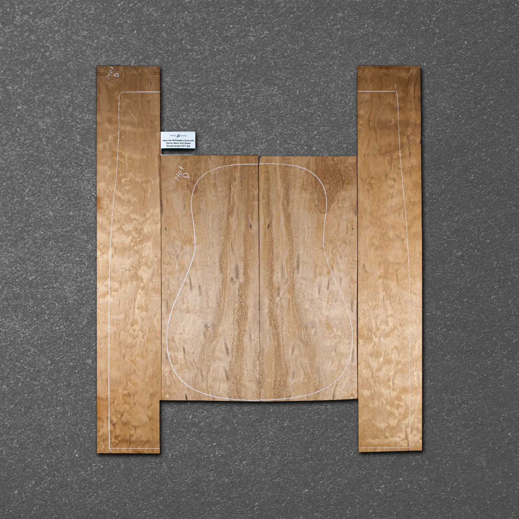 Honduran Mahogany Acoustic Guitar Back and Sides Dreadnought (DT) Set – HMDT000475-1.3