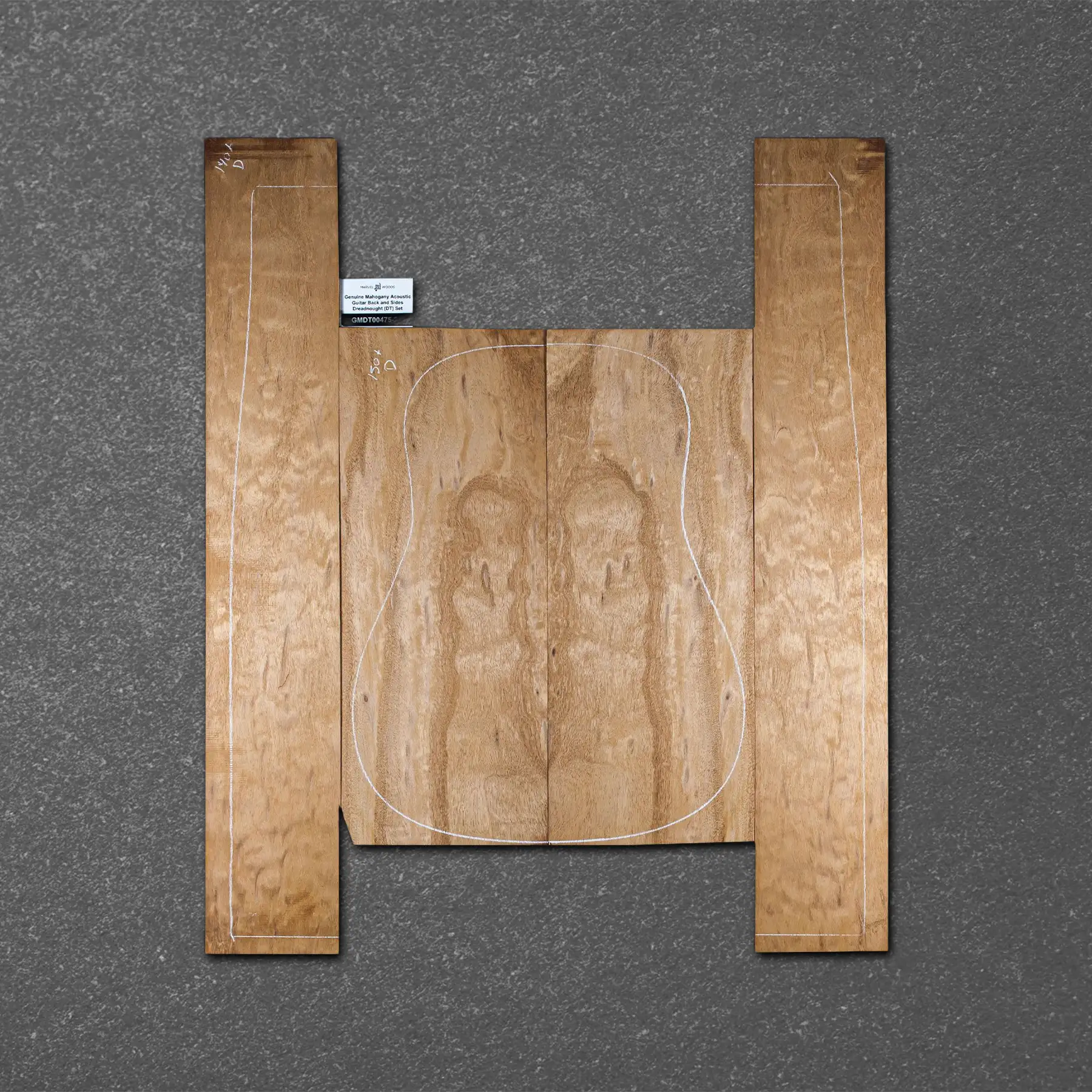 Honduran Mahogany Acoustic Guitar Back and Sides Dreadnought (DT) Set – HMDT000475-2.3