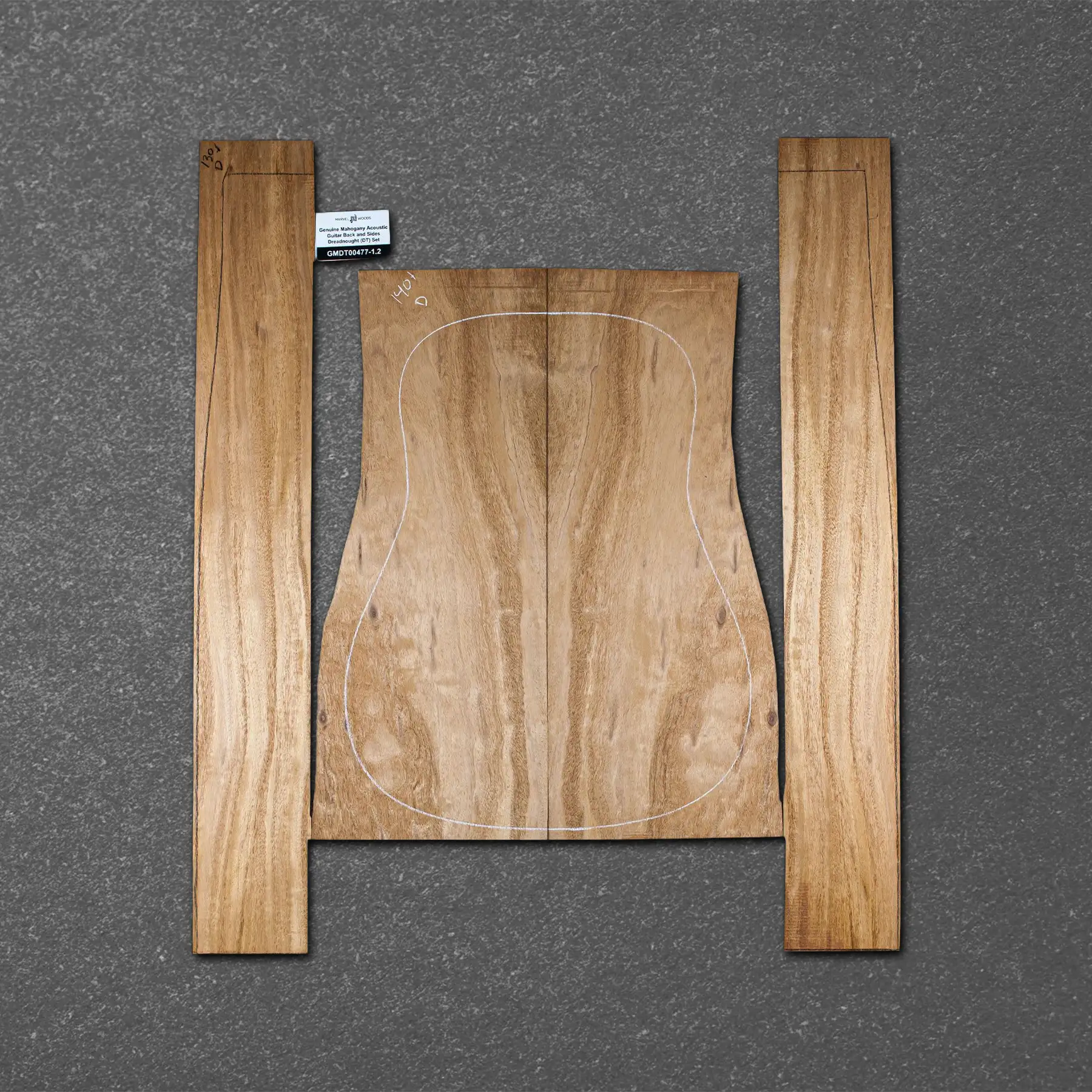 Honduran Mahogany Acoustic Guitar Back and Sides Dreadnought (DT) Set – HMDT000477-1.2