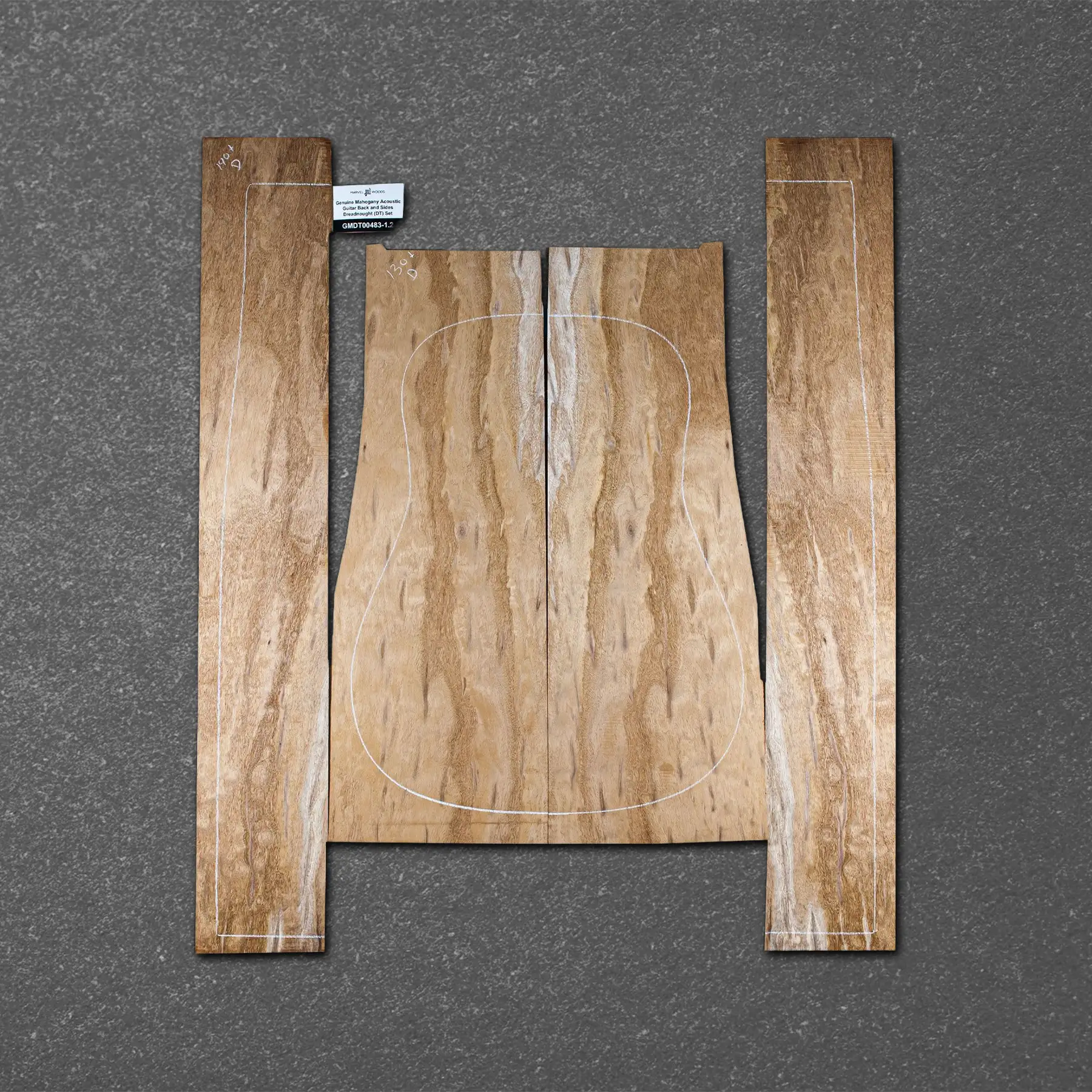 Honduran Mahogany Acoustic Guitar Back and Sides Dreadnought (DT) Set – HMDT000483-1.2