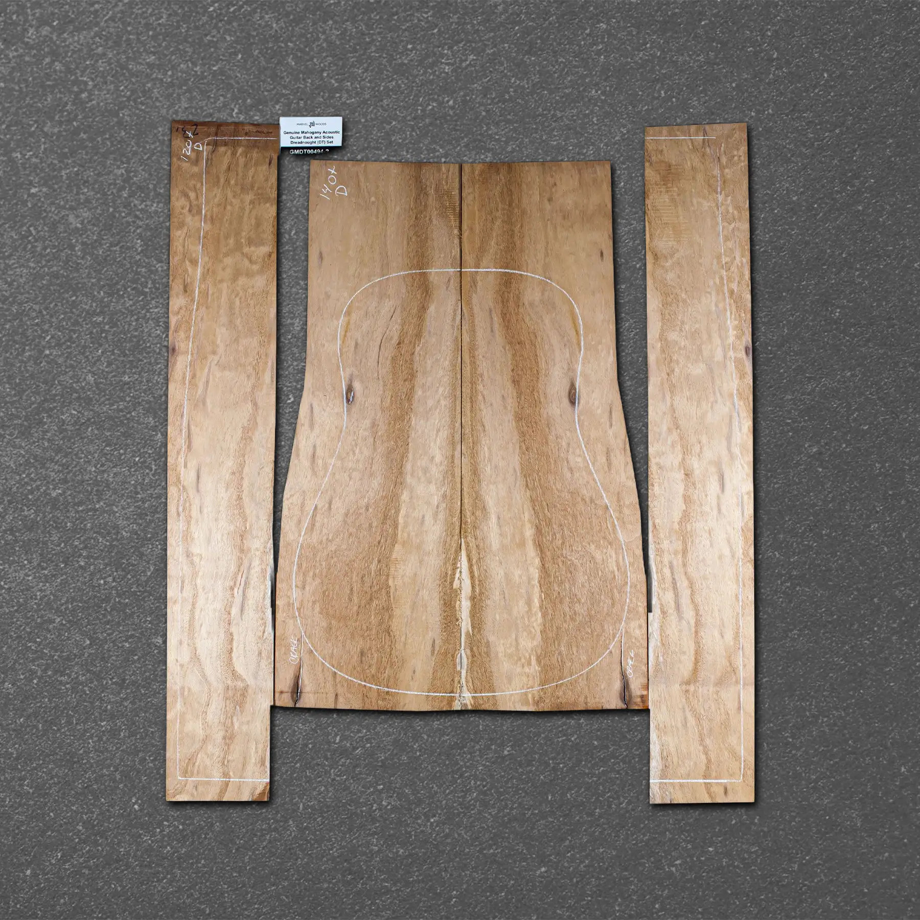 Honduran Mahogany Acoustic Guitar Back and Sides Dreadnought (DT) Set – HMDT000494-2.2