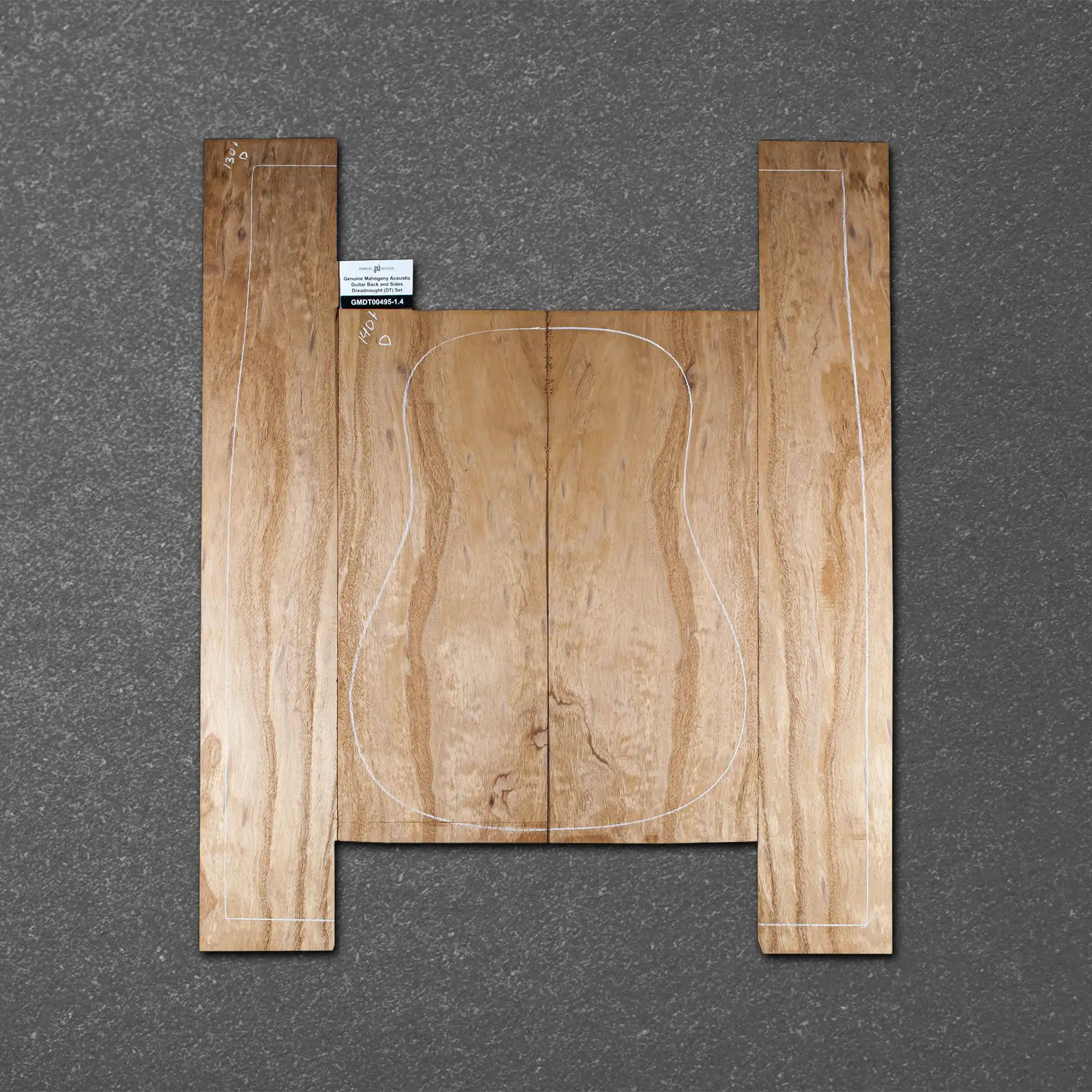 Honduran Mahogany Acoustic Guitar Back and Sides Dreadnought (DT) Set – HMDT000495-1.4
