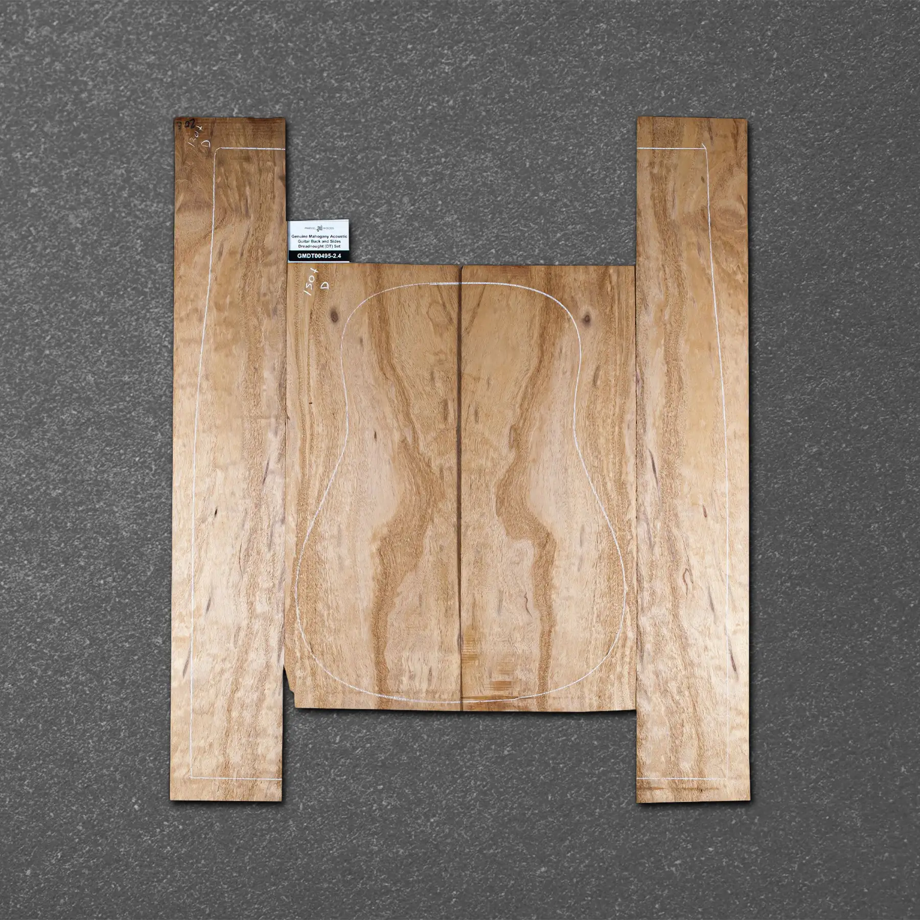 Honduran Mahogany Acoustic Guitar Back and Sides Dreadnought (DT) Set – HMDT000495-2.4