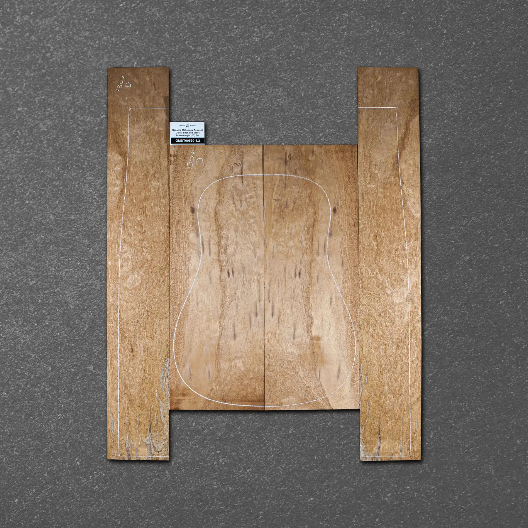Honduran Mahogany Acoustic Guitar Back and Sides Dreadnought (DT) Set – HMDT000530-1.2