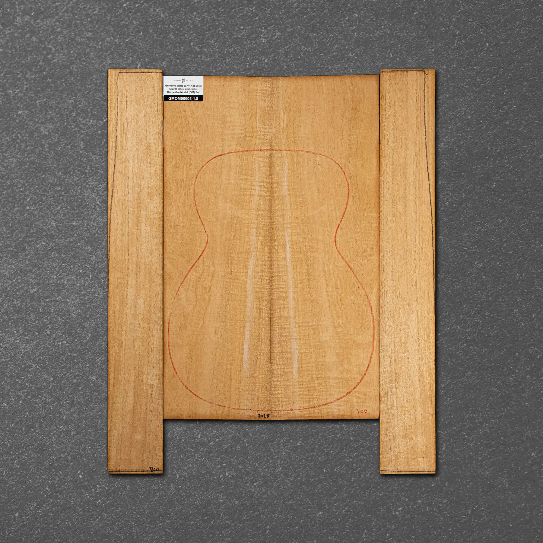 Honduran Mahogany Acoustic Guitar Back and Sides Orchestra Model (OM) Set – HMOM000005-1.8