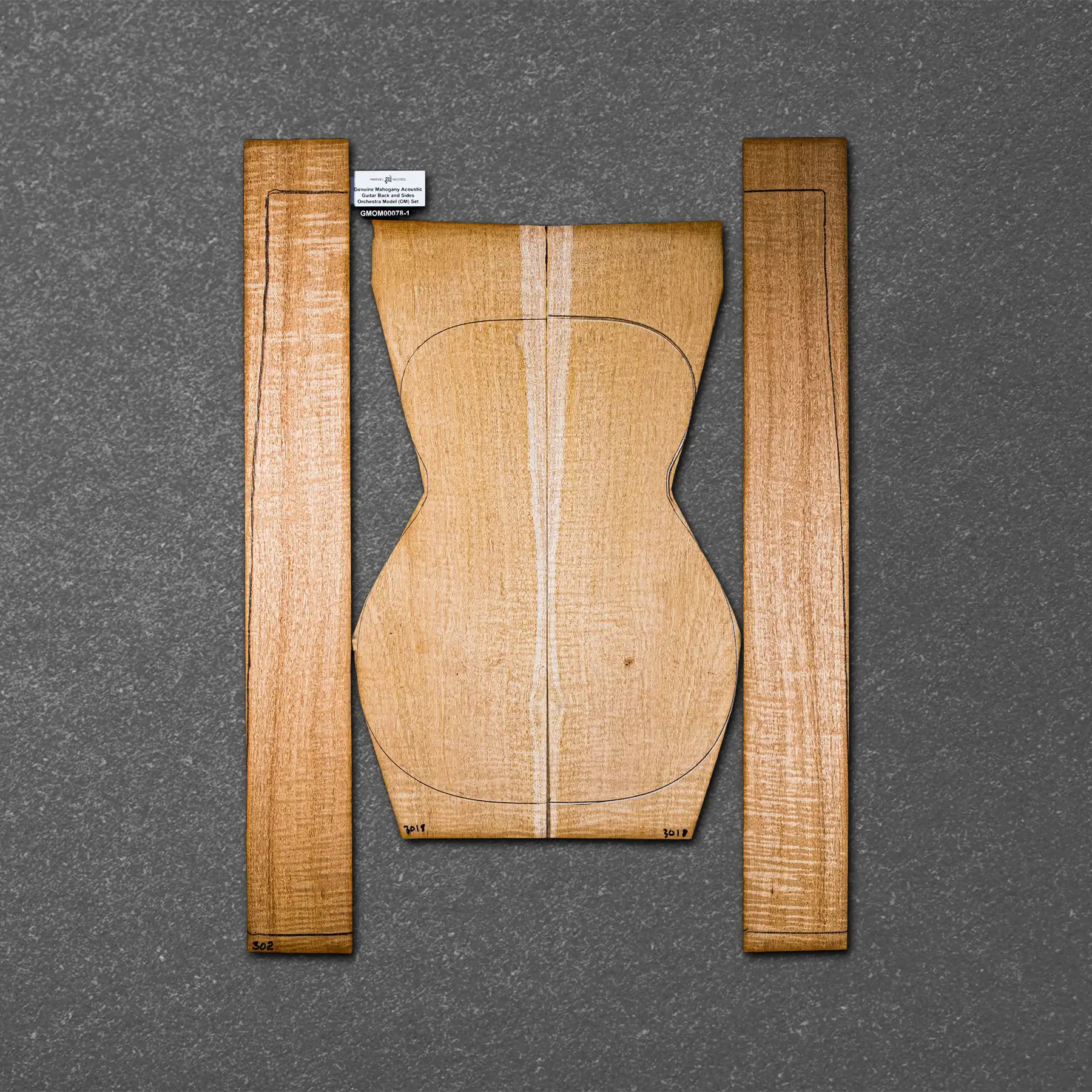 Honduran Mahogany Acoustic Guitar Back and Sides Orchestra Model (OM) Set – HMOM000078-1.5