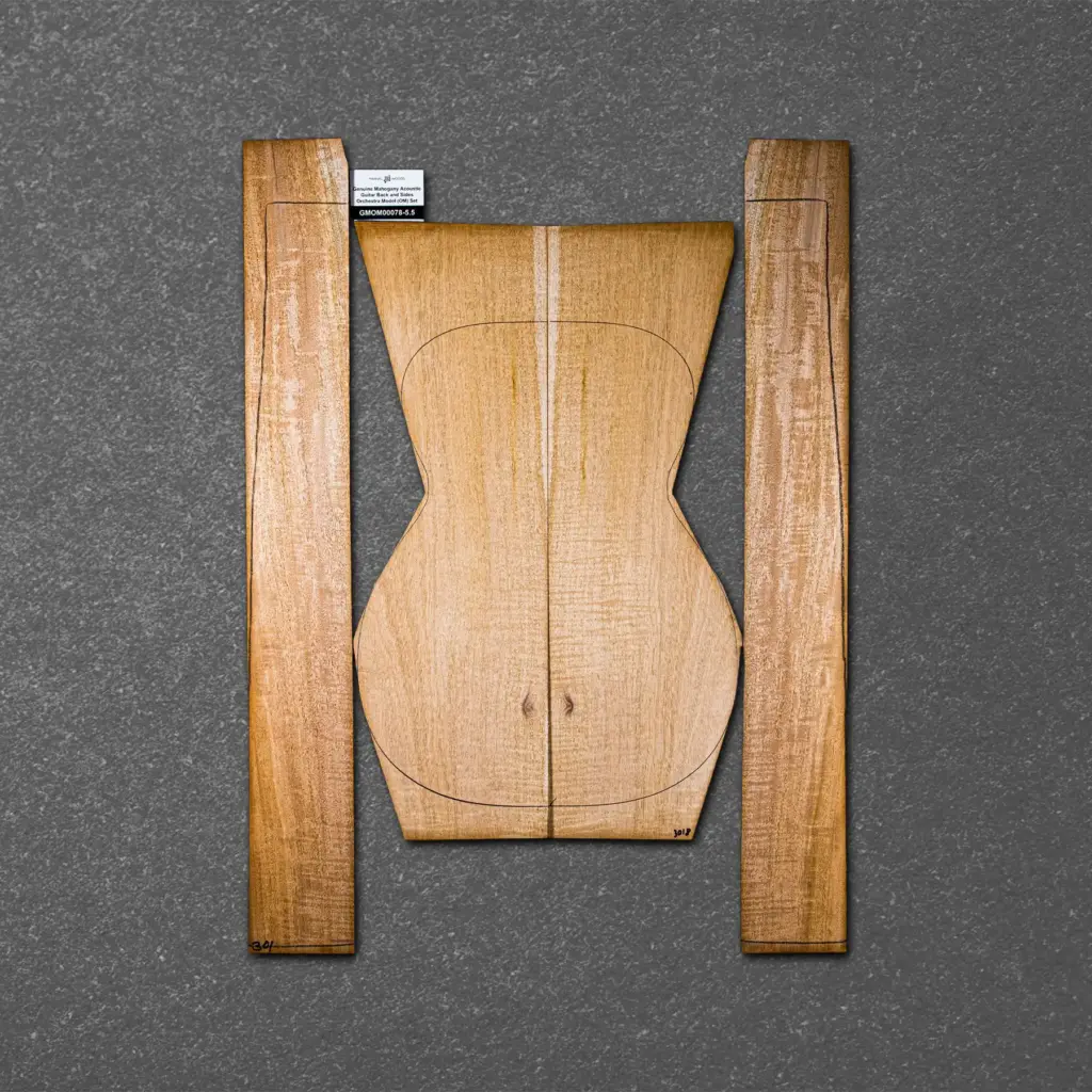 Honduran Mahogany Acoustic Guitar Back and Sides Orchestra Model (OM) Set – HMOM000078-5.5