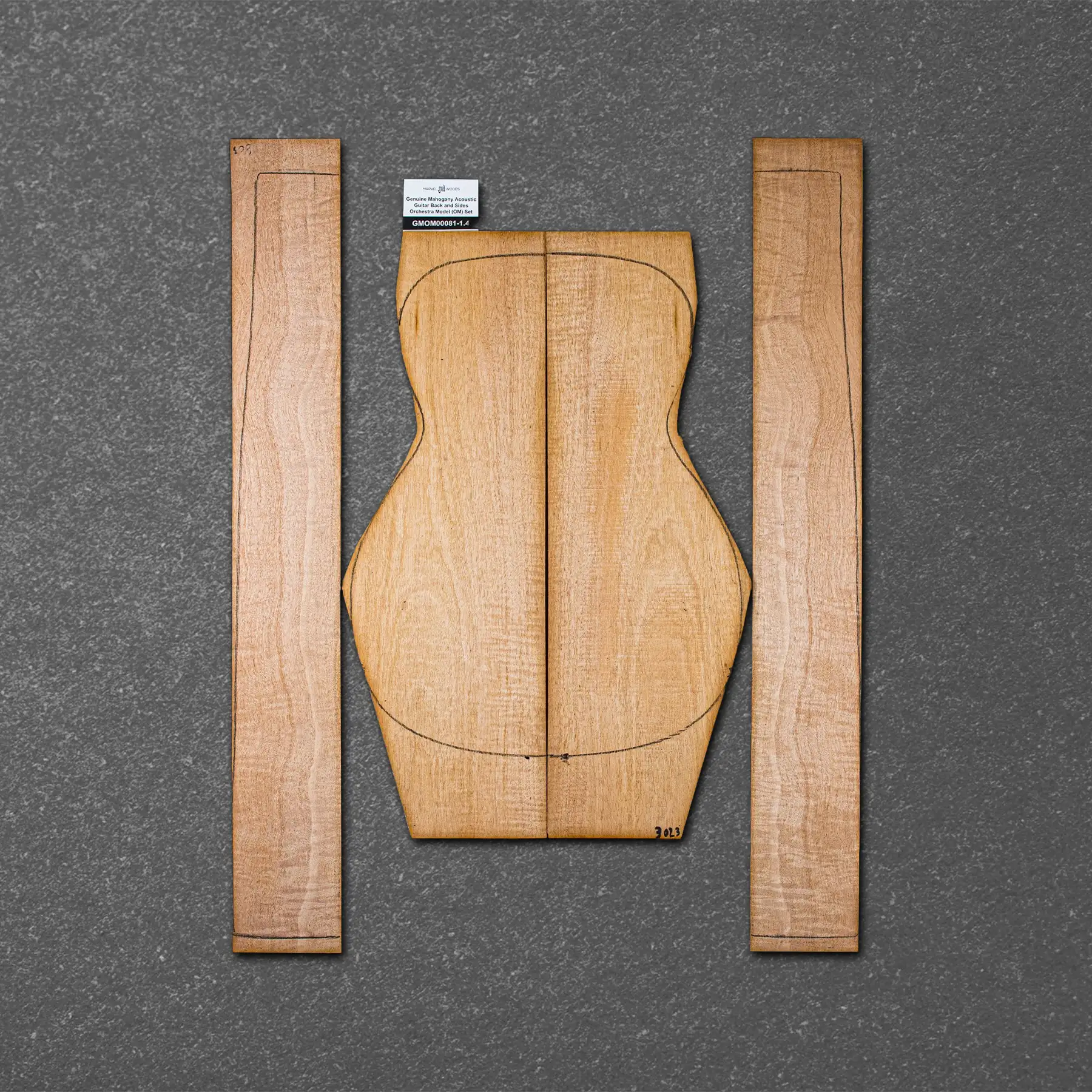 Honduran Mahogany Acoustic Guitar Back and Sides Orchestra Model (OM) Set – HMOM000081-1.4