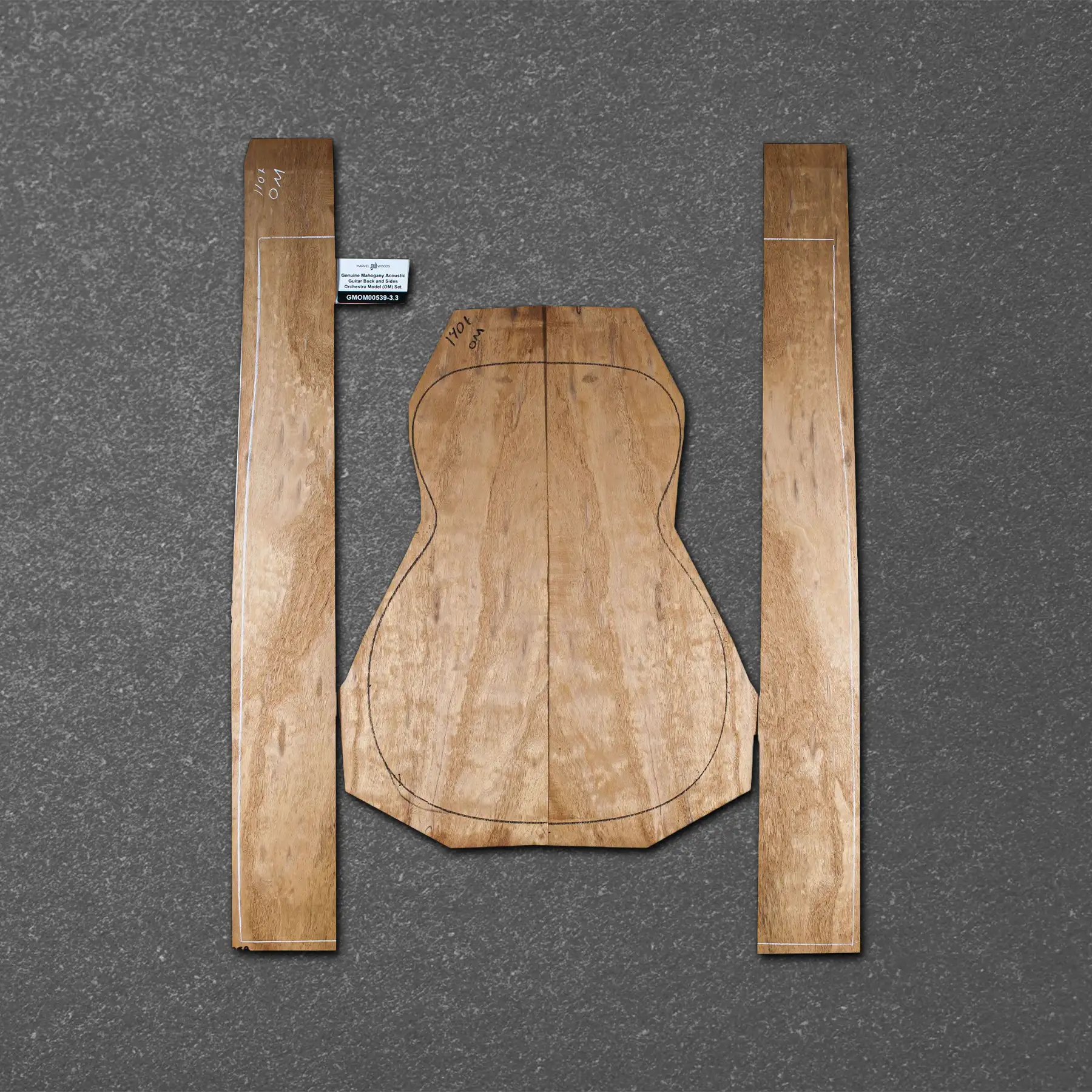 Honduran Mahogany Acoustic Guitar Back and Sides Orchestra Model (OM) Set – HMOM000539-3.3