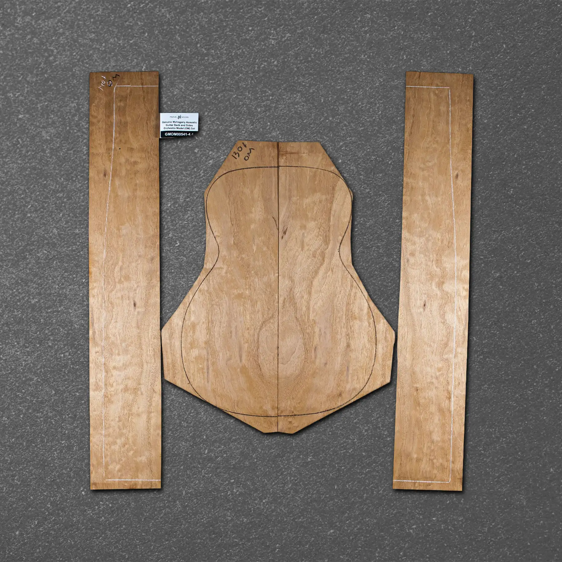 Honduran Mahogany Acoustic Guitar Back and Sides Orchestra Model (OM) Set – HMOM000541-4.4