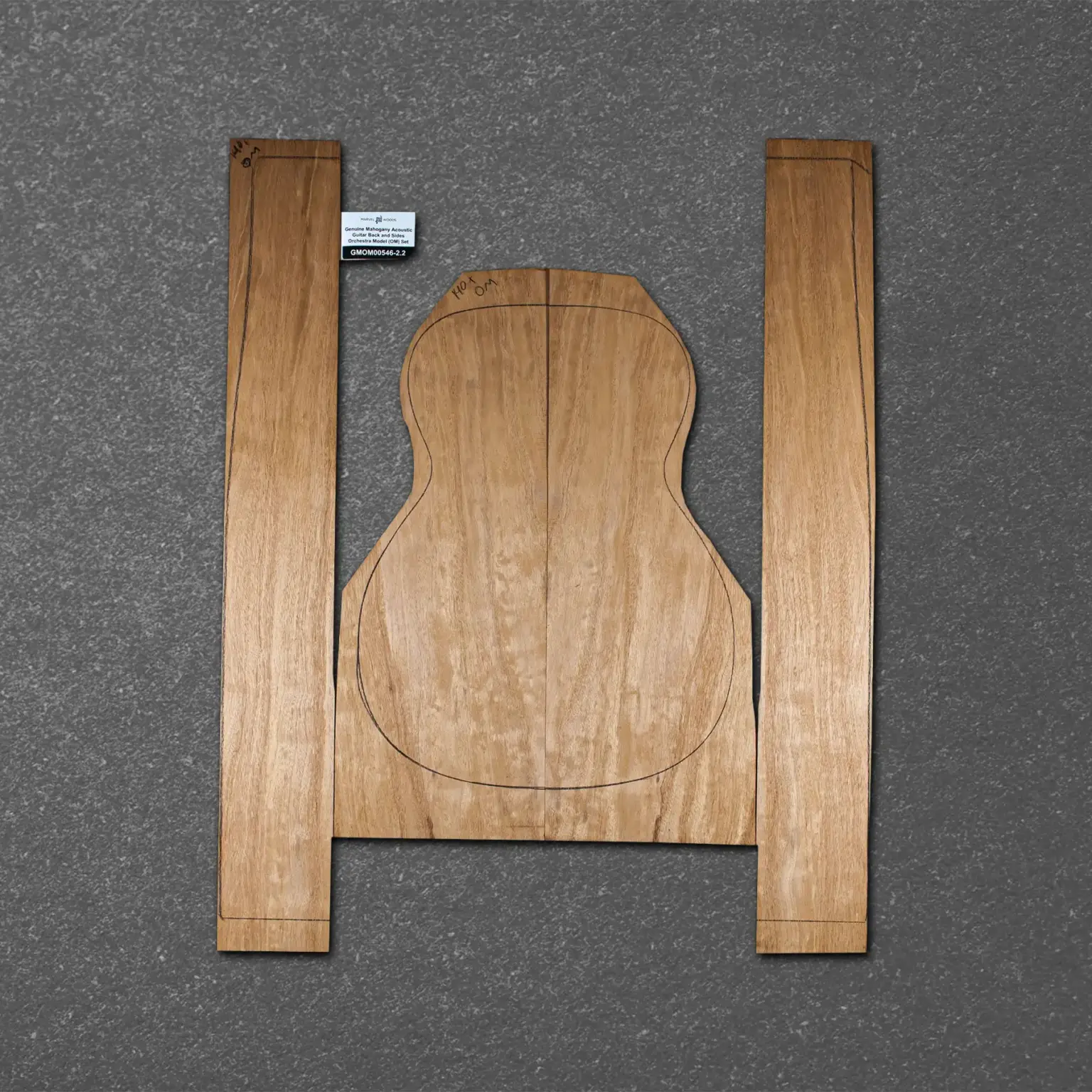 Honduran Mahogany Acoustic Guitar Back and Sides Orchestra Model (OM) Set – HMOM000546-2.2