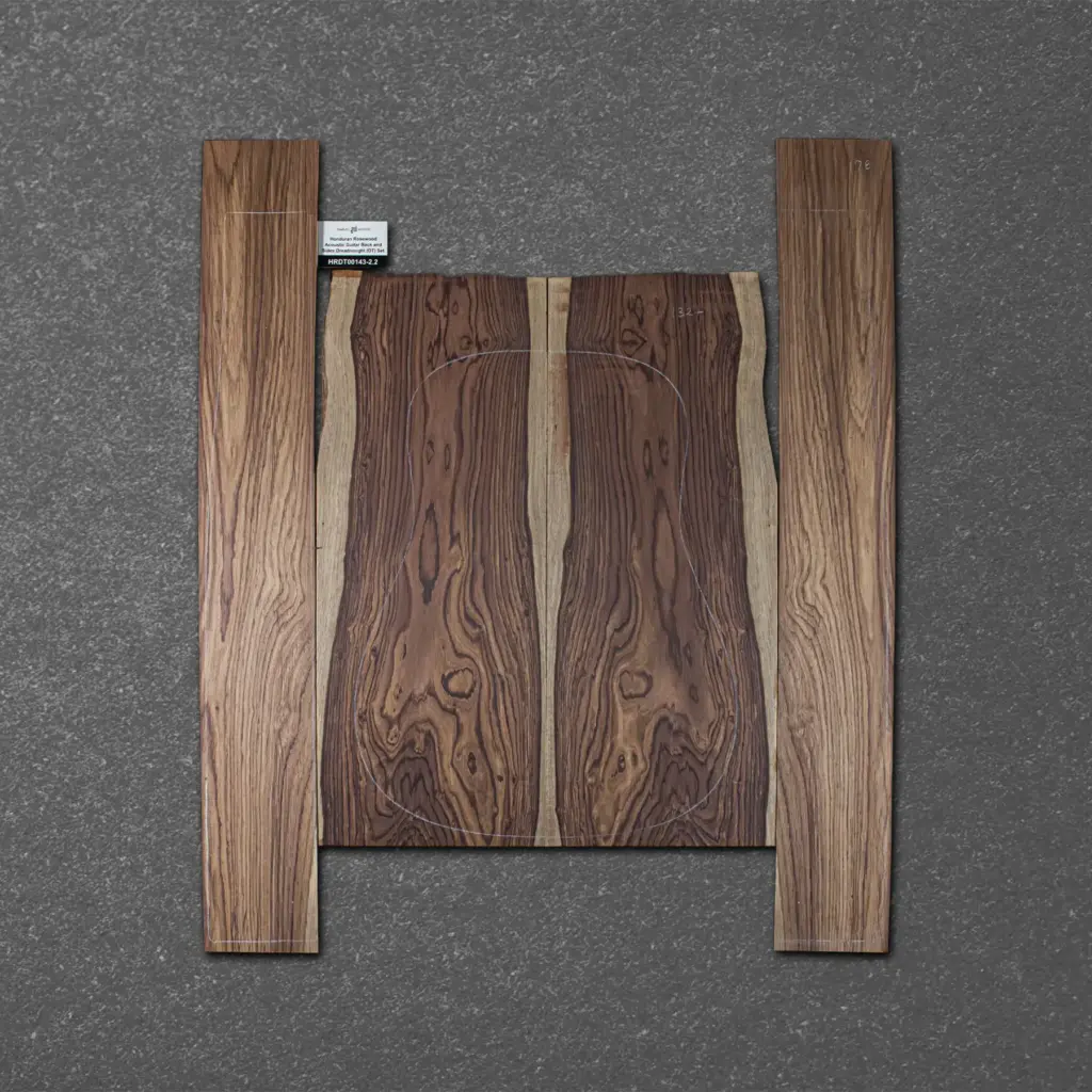 Honduran Rosewood Acoustic Guitar Back and Sides Dreadnought (DT) Set – HRDT000143-2.2