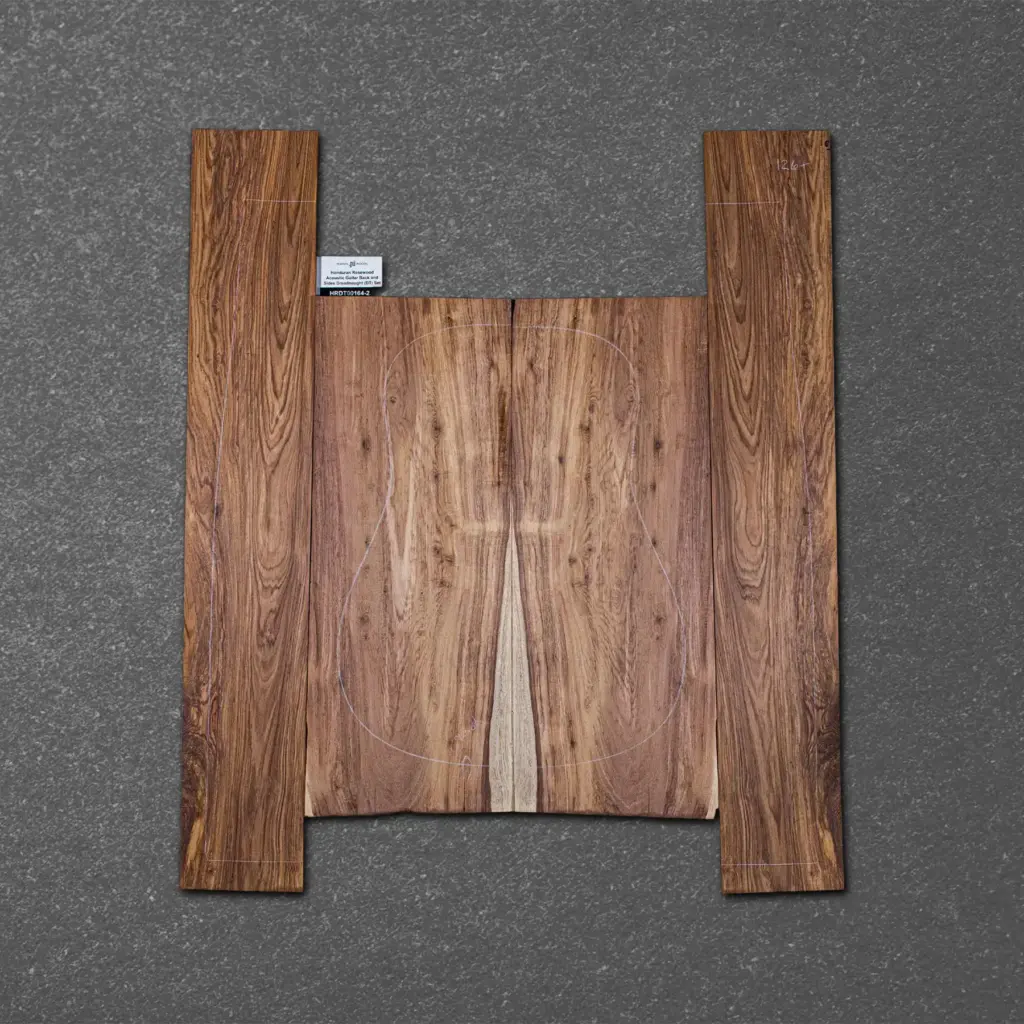 Honduran Rosewood Acoustic Guitar Back and Sides Dreadnought (DT) Set – HRDT000164-2.5