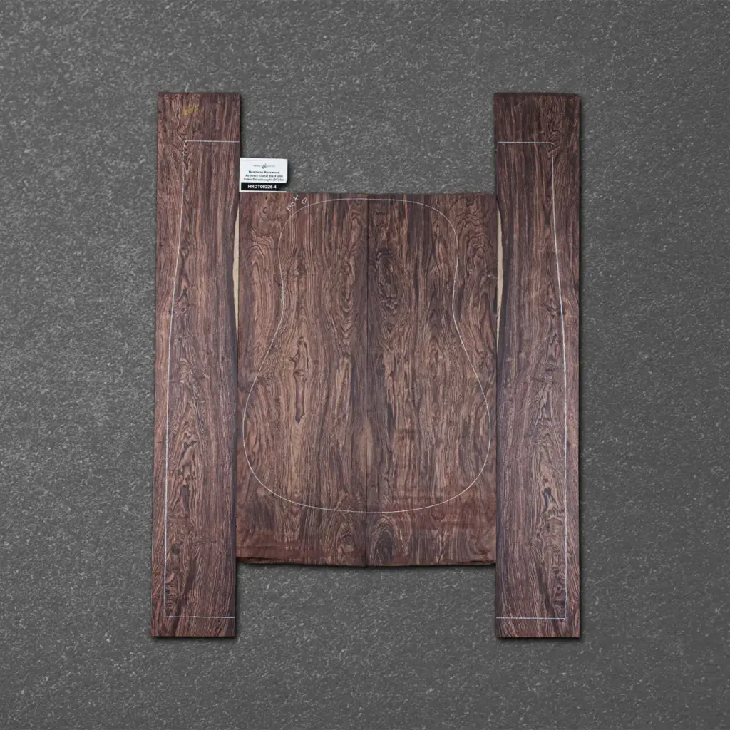 Honduran Rosewood Acoustic Guitar Back and Sides Dreadnought (DT) Set – HRDT000226-4.5