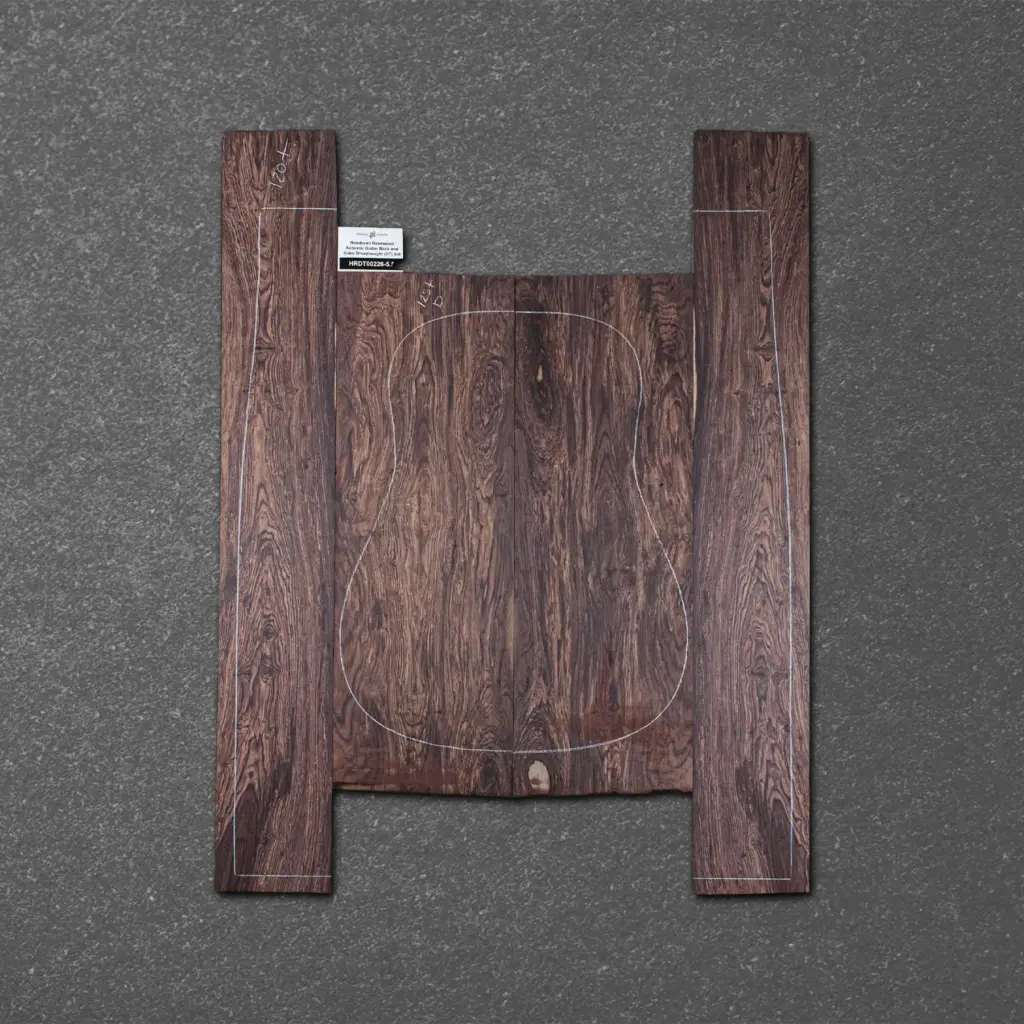 Honduran Rosewood Acoustic Guitar Back and Sides Dreadnought (DT) Set – HRDT000226-5.5
