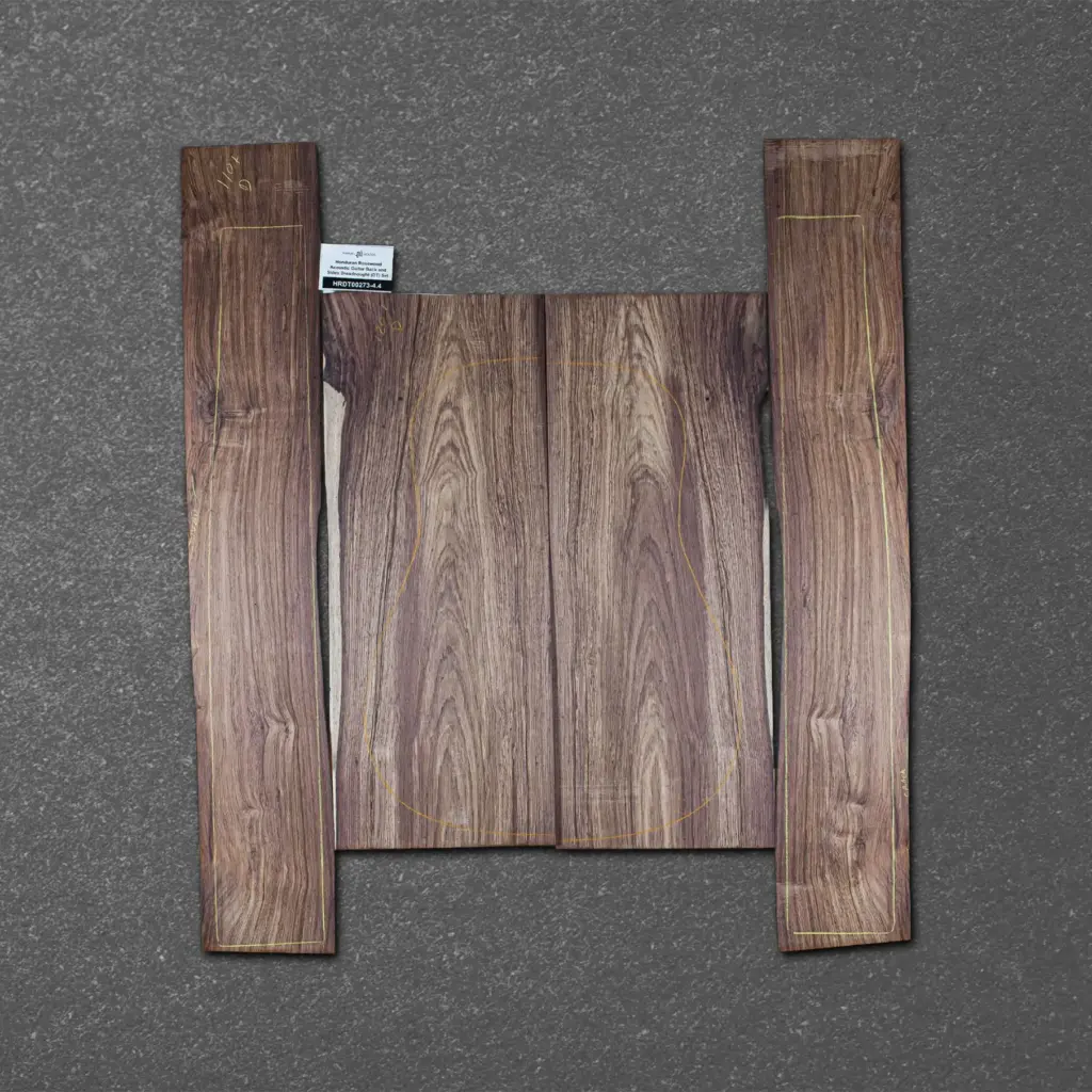Honduran Rosewood Acoustic Guitar Back and Sides Dreadnought (DT) Set – HRDT000273-4.4