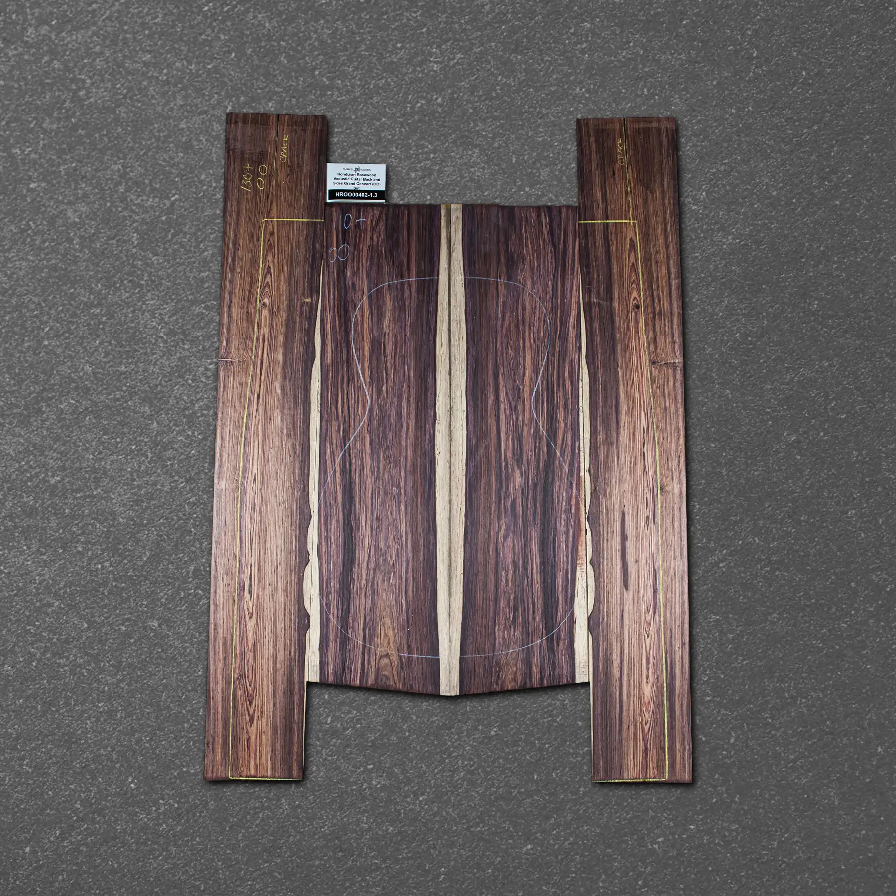 Honduran Rosewood Acoustic Guitar Back and Sides Grand Concert (OO) Set – HROO000402-1.3