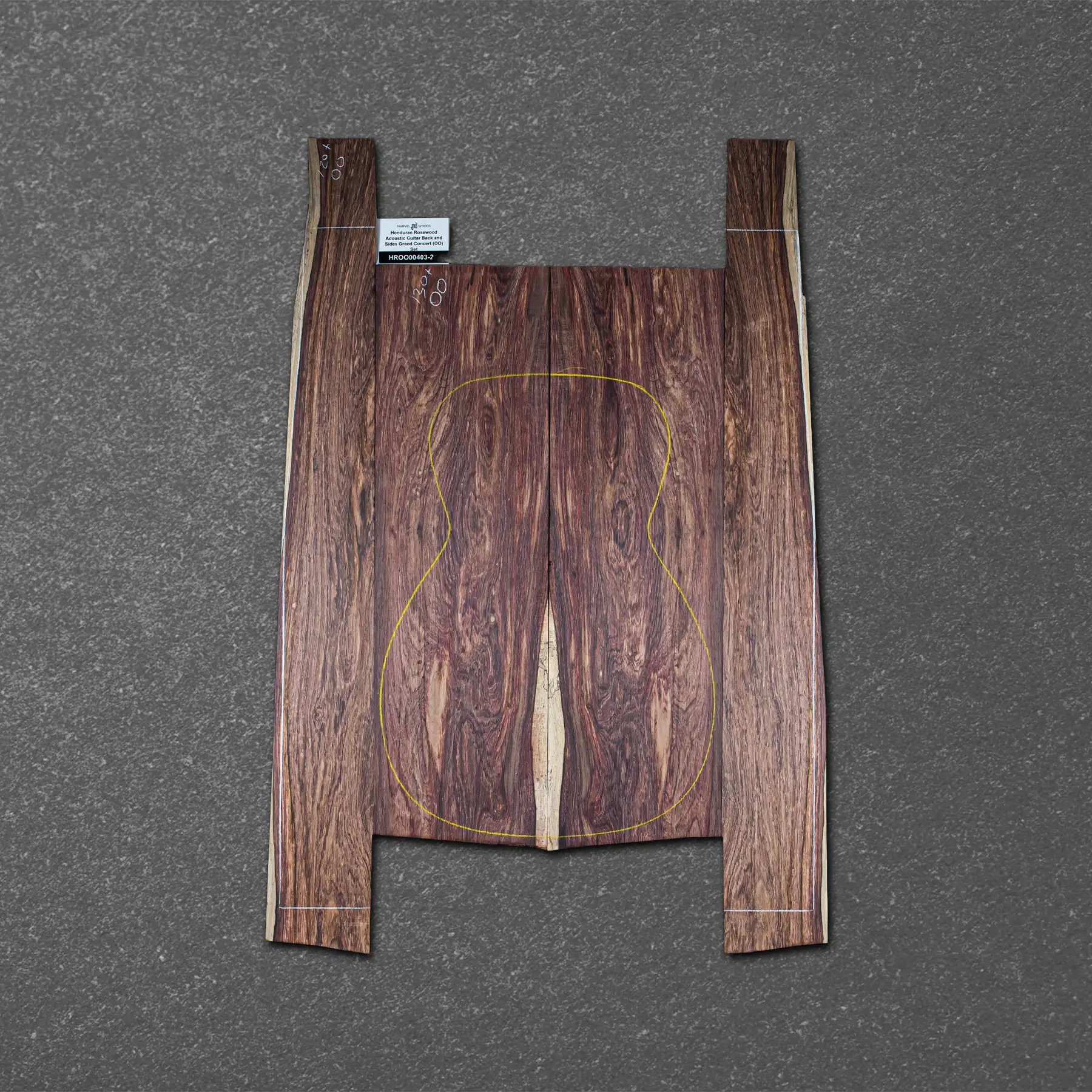 Honduran Rosewood Acoustic Guitar Back and Sides Grand Concert (OO) Set – HROO000403-2.2