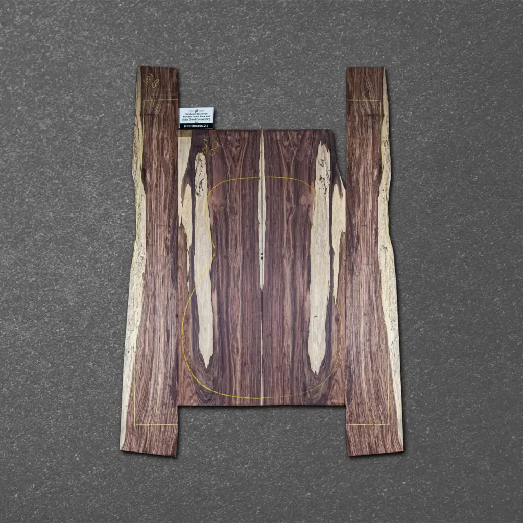Honduran Rosewood Acoustic Guitar Back and Sides Grand Concert (OO) Set – HROO000406-2.2
