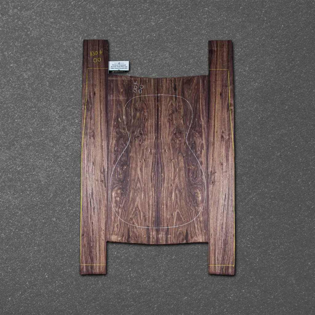Honduran Rosewood Acoustic Guitar Back and Sides Grand Concert (OO) Set – HROO000417-3.5