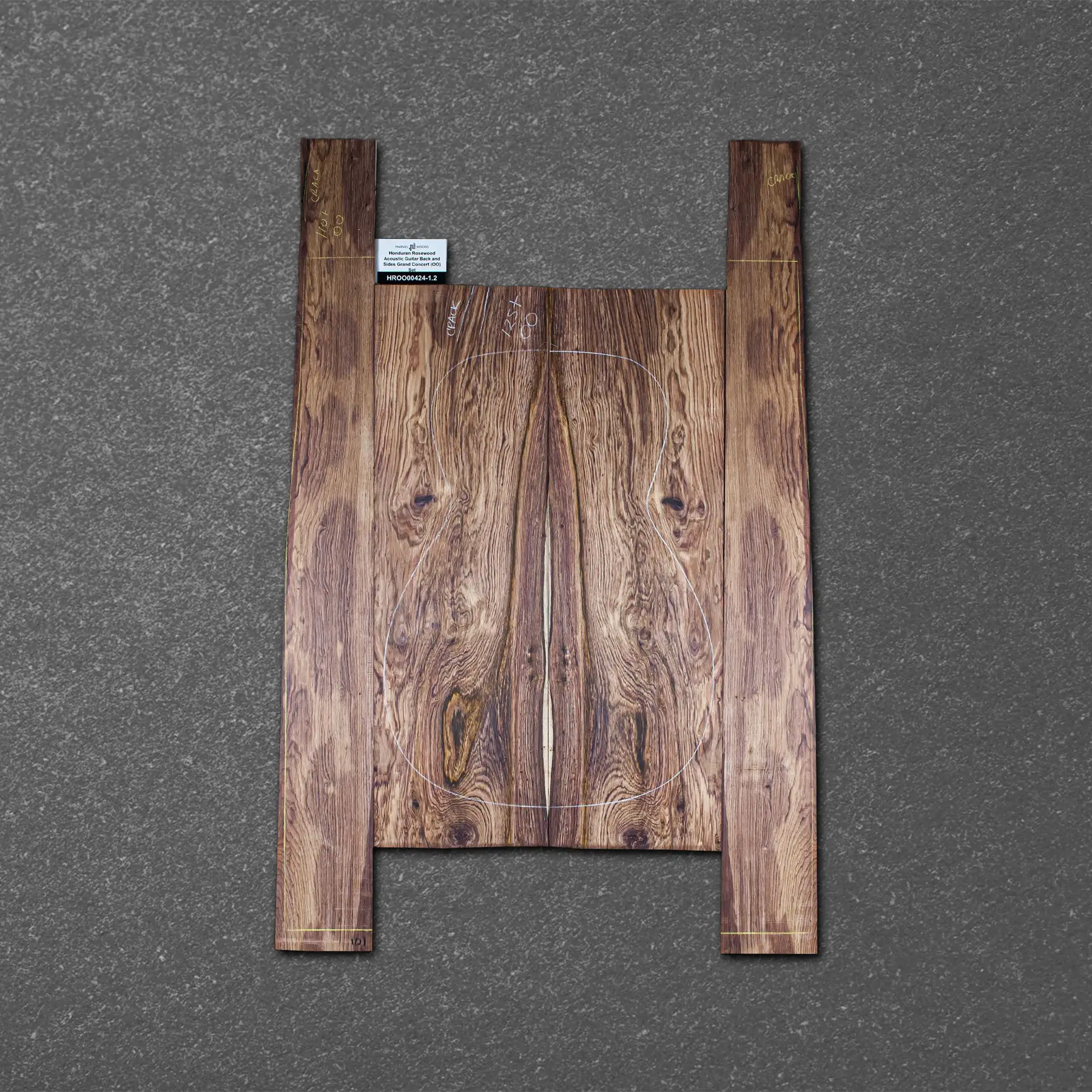 Honduran Rosewood Acoustic Guitar Back and Sides Grand Concert (OO) Set – HROO000424-1.2