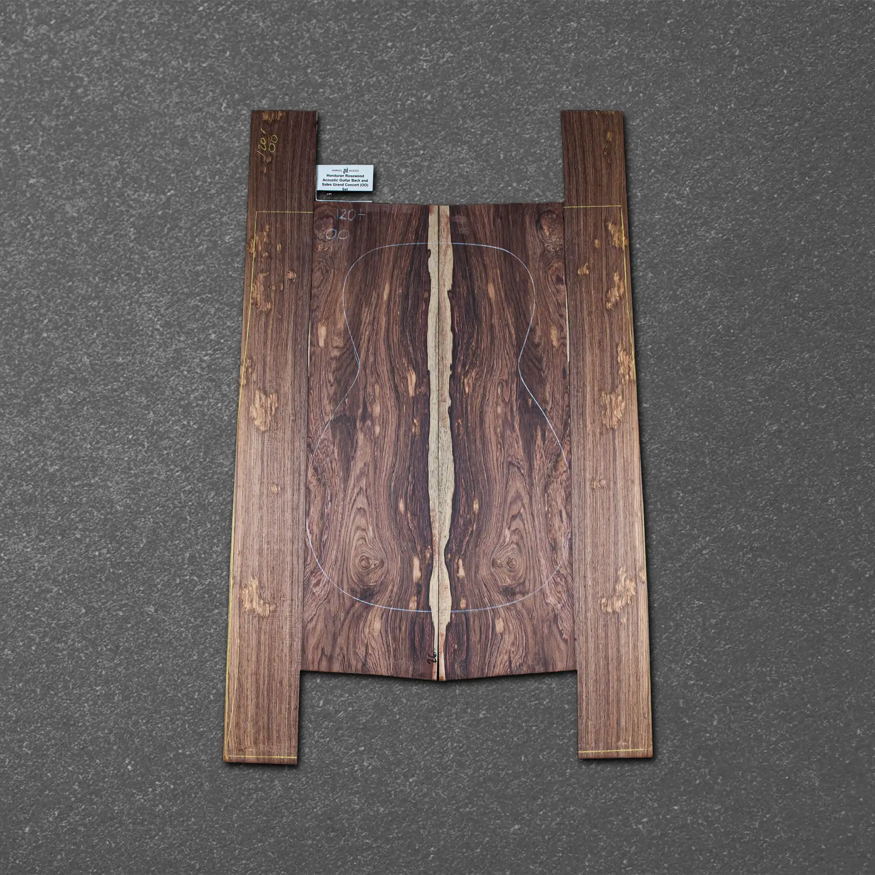 Honduran Rosewood Acoustic Guitar Back and Sides Grand Concert (OO) Set – HROO000427-5.5