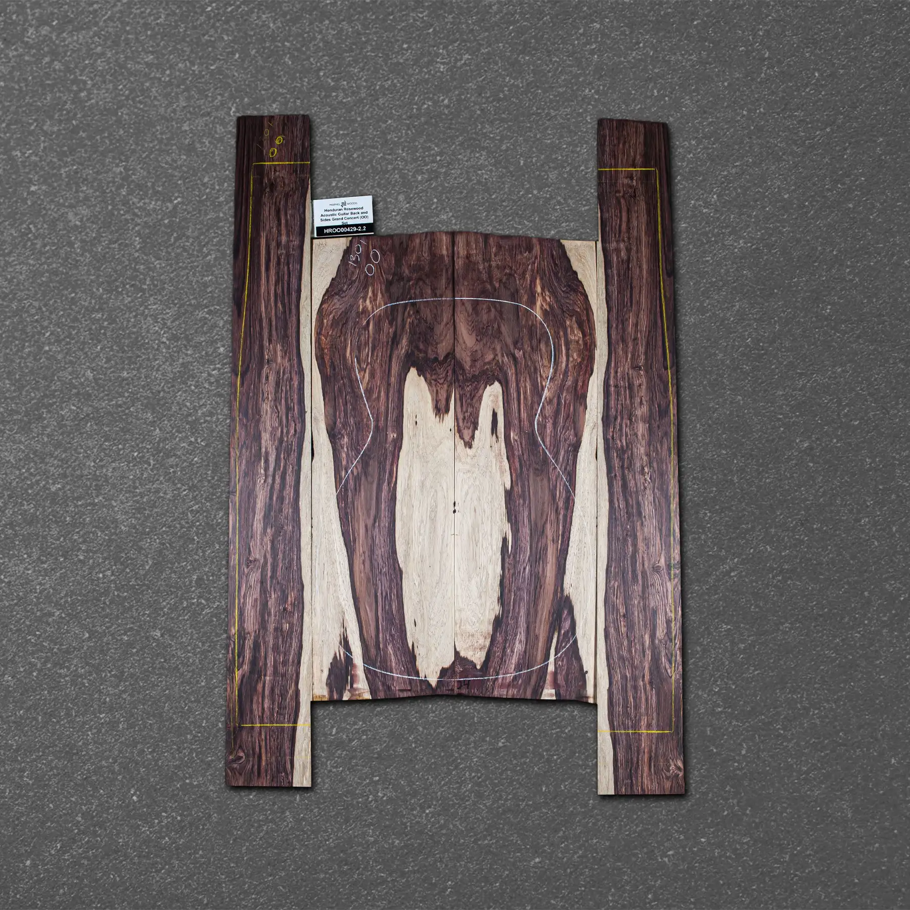 Honduran Rosewood Acoustic Guitar Back and Sides Grand Concert (OO) Set – HROO000429-2.2