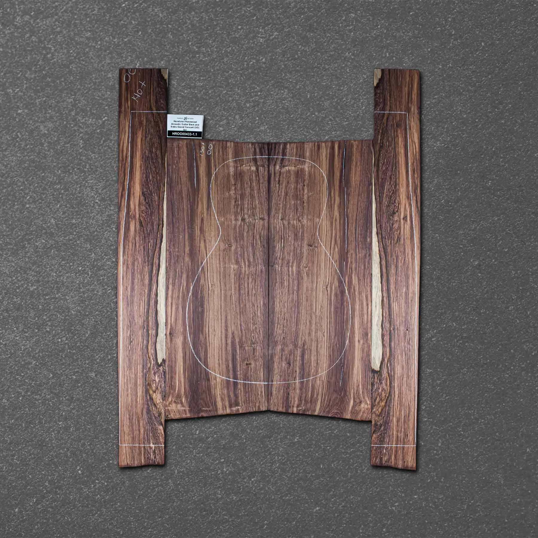 Honduran Rosewood Acoustic Guitar Back and Sides Grand Concert (OO) Set – HROO000433-1.1