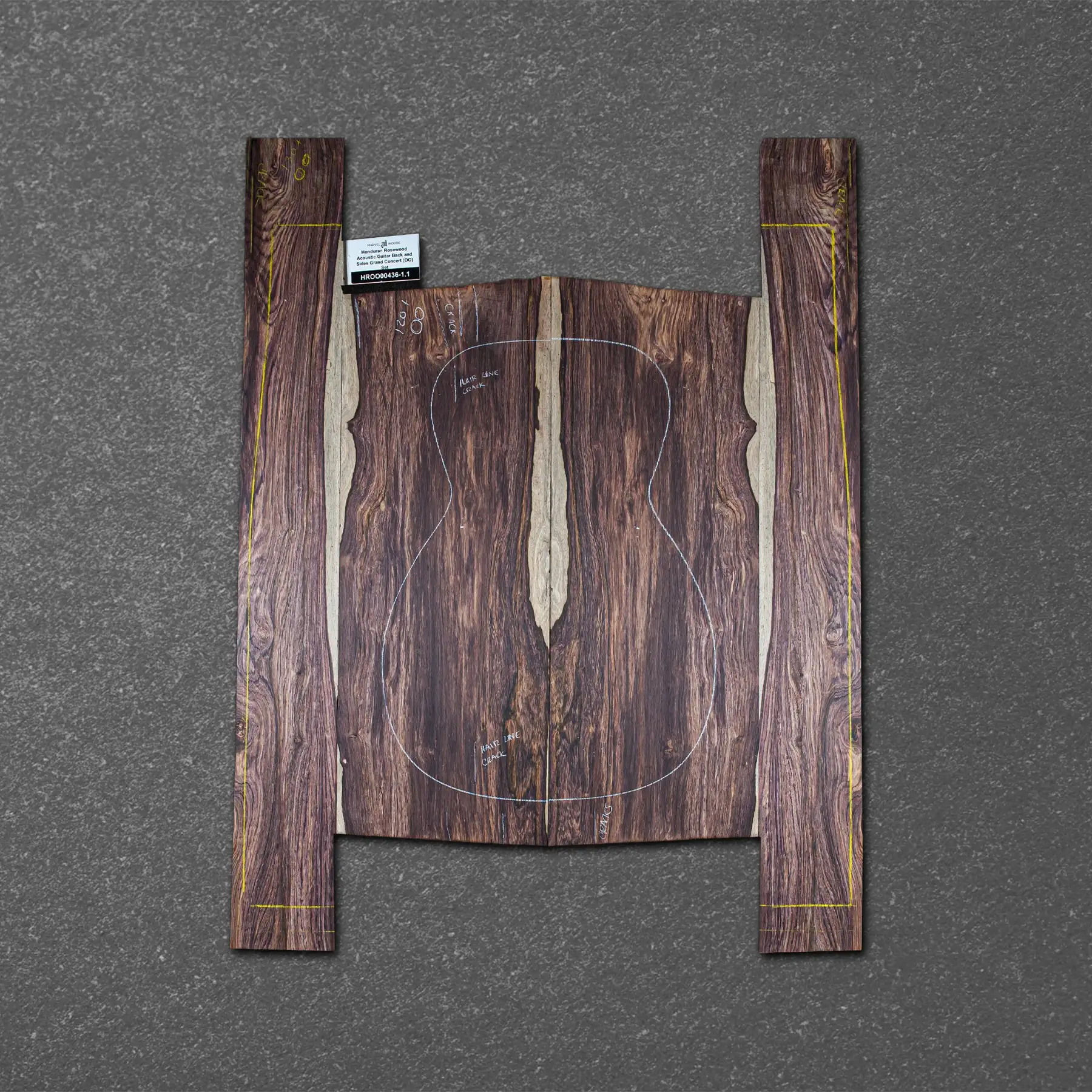 Honduran Rosewood Acoustic Guitar Back and Sides Grand Concert (OO) Set – HROO000436-1.1