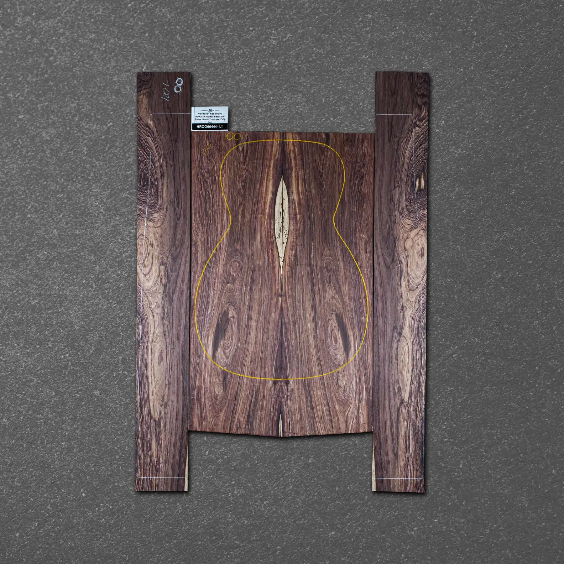 Honduran Rosewood Acoustic Guitar Back and Sides Grand Concert (OO) Set – HROO000444-1.1