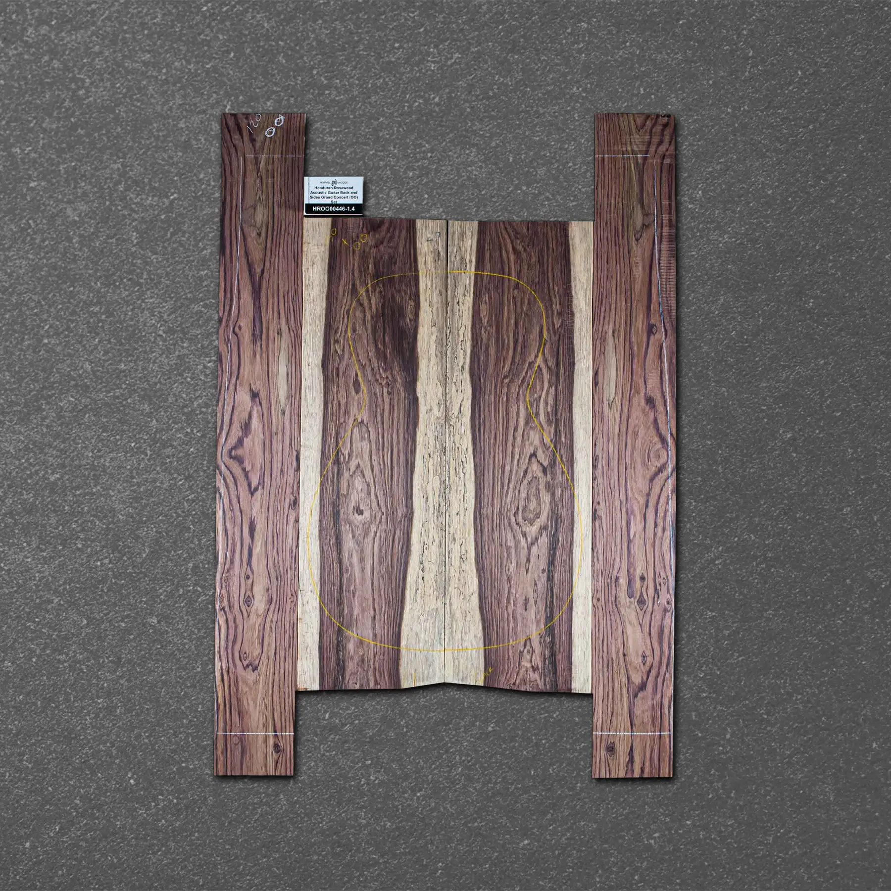 Honduran Rosewood Acoustic Guitar Back and Sides Grand Concert (OO) Set – HROO000446-1.4