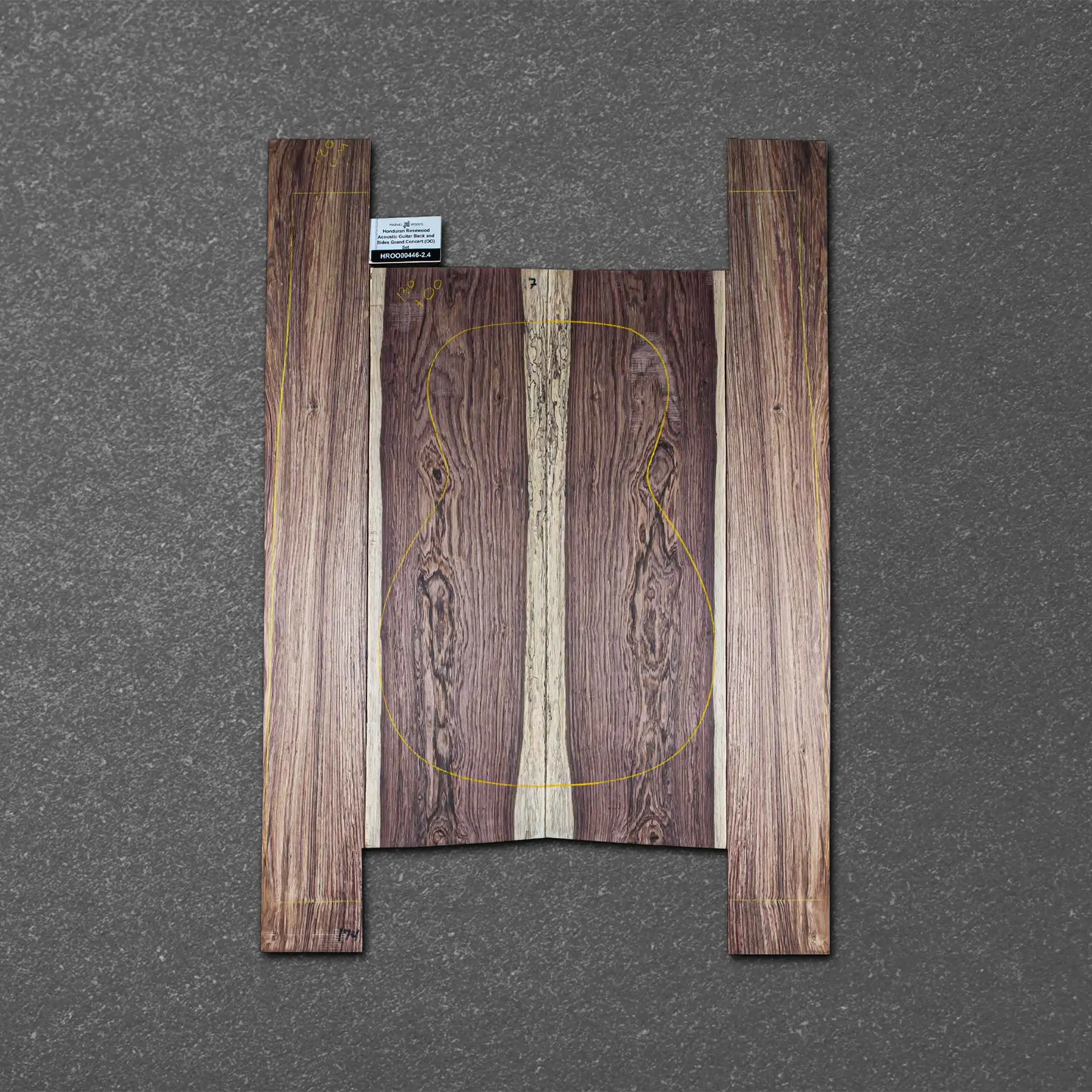 Honduran Rosewood Acoustic Guitar Back and Sides Grand Concert (OO) Set – HROO000446-2.4