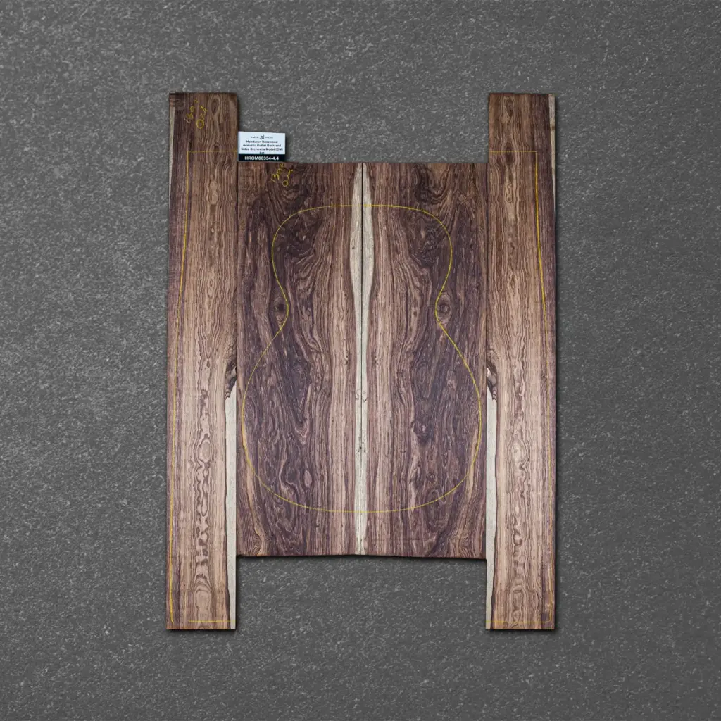 Honduran Rosewood Acoustic Guitar Back and Sides Orchestra Model (OM) Set – HROM000334-4.4