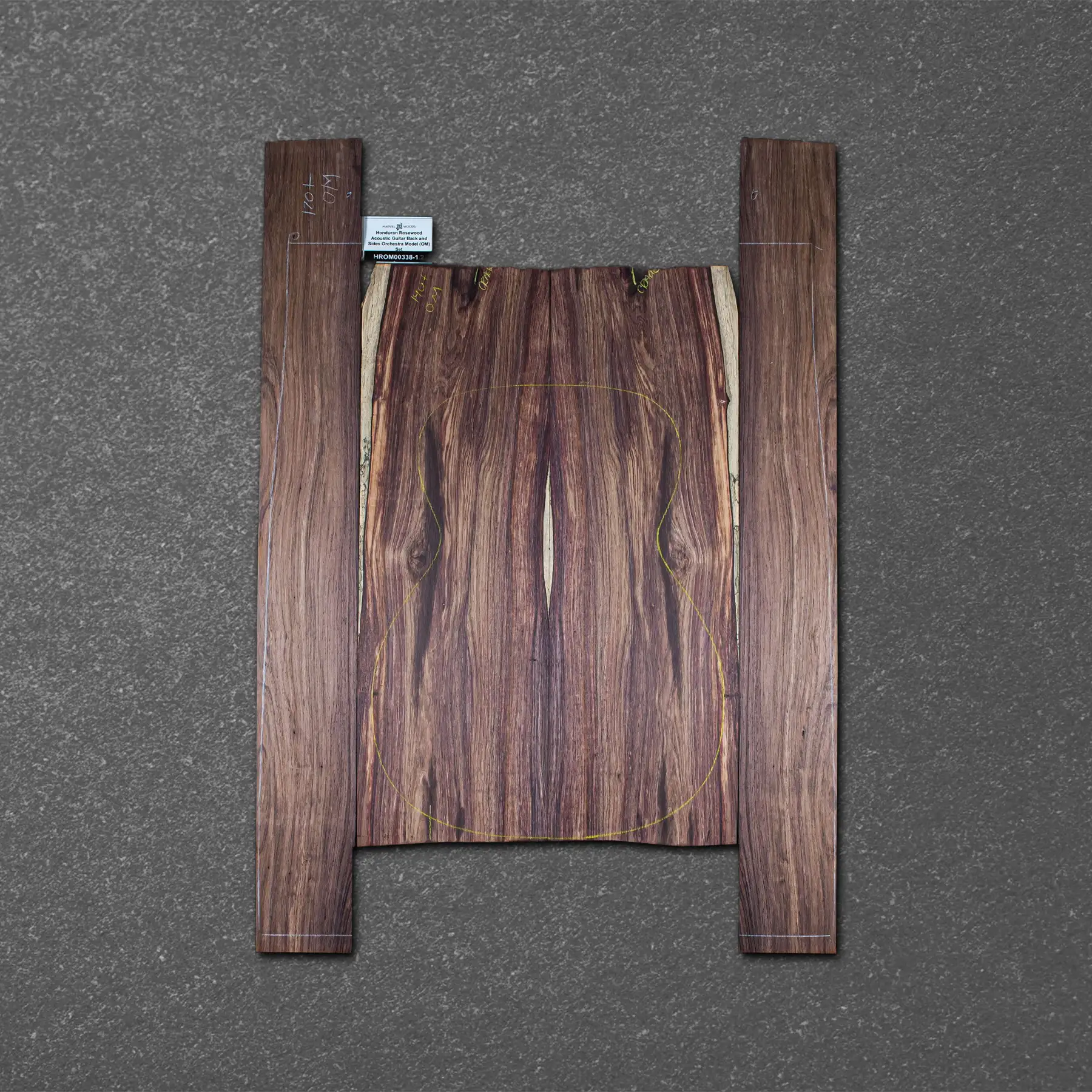 Honduran Rosewood Acoustic Guitar Back and Sides Orchestra Model (OM) Set – HROM000338-1.2