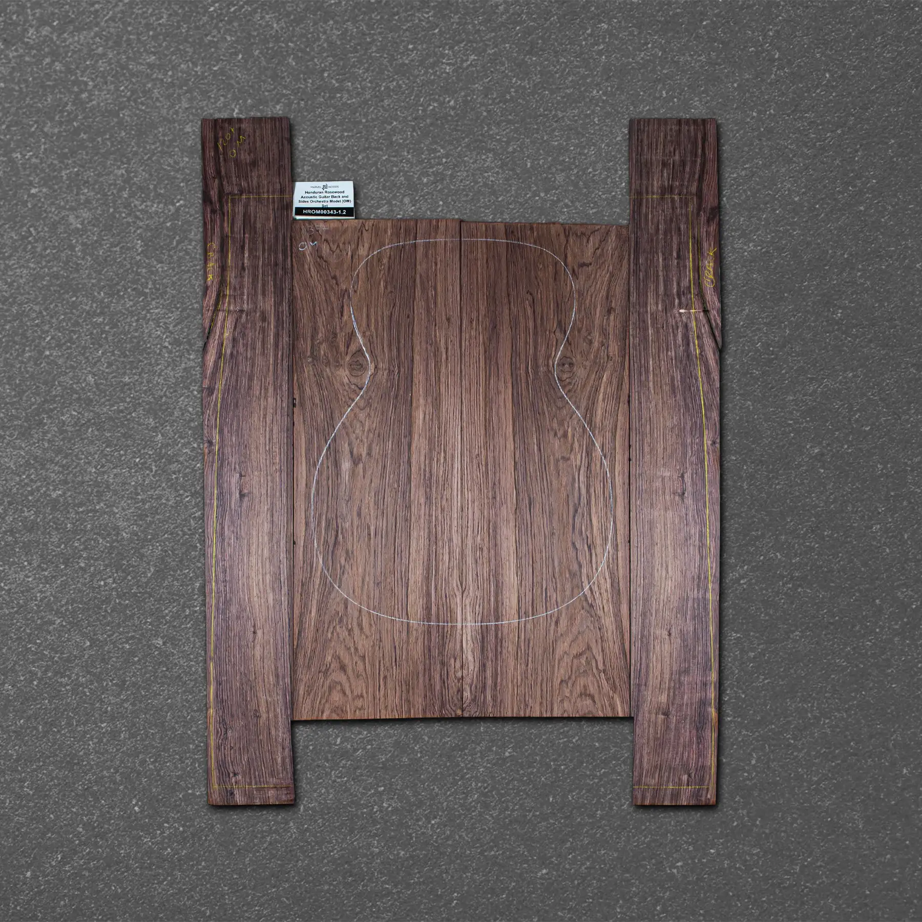 Honduran Rosewood Acoustic Guitar Back and Sides Orchestra Model (OM) Set – HROM000343-1.2